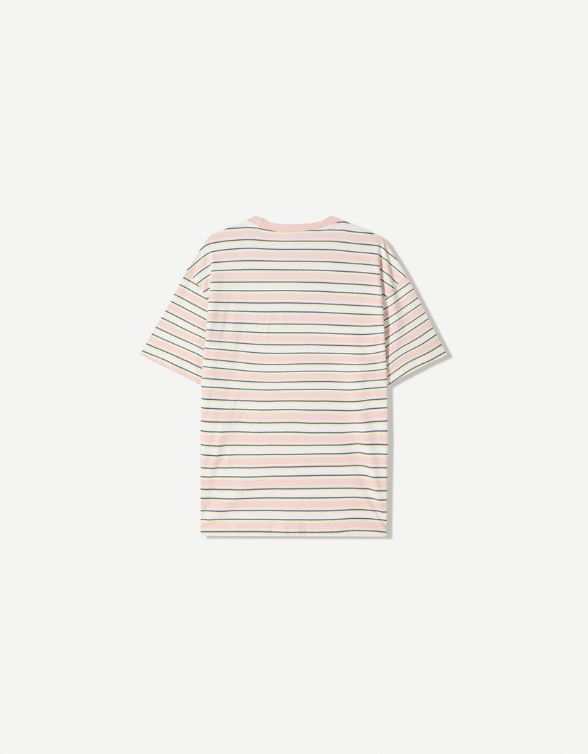T-Shirt mit kurzen Ärmeln-Rosa-5