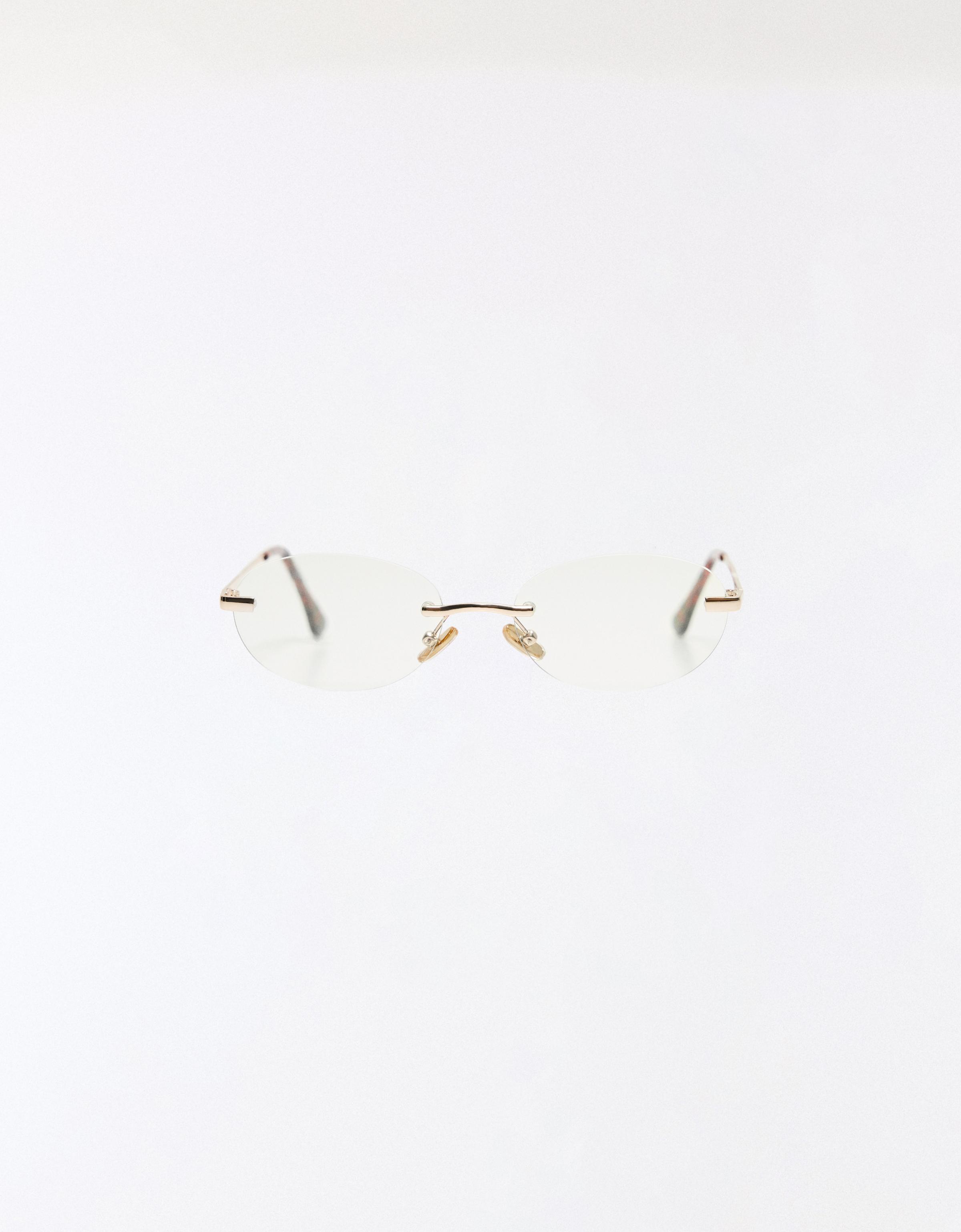 Bershka Randlose Lesebrille Damen Weiss