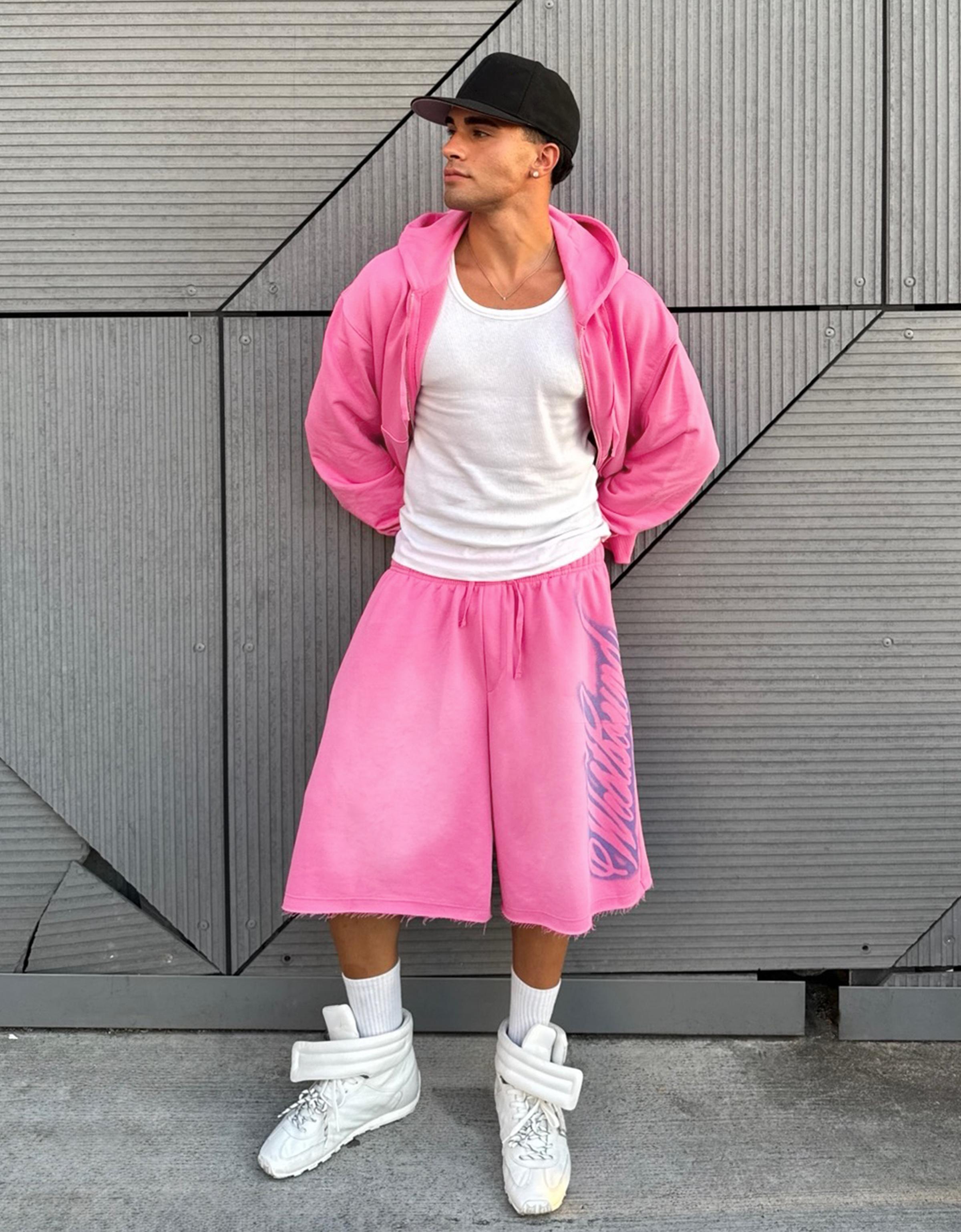 Jersey jort Bermuda shorts — Pink