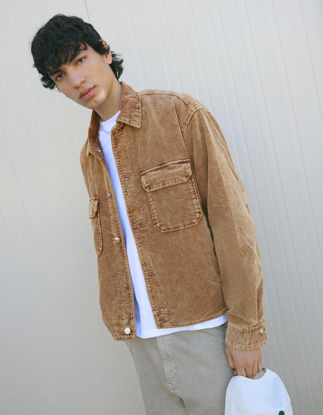 Boxy fit corduroy jacket