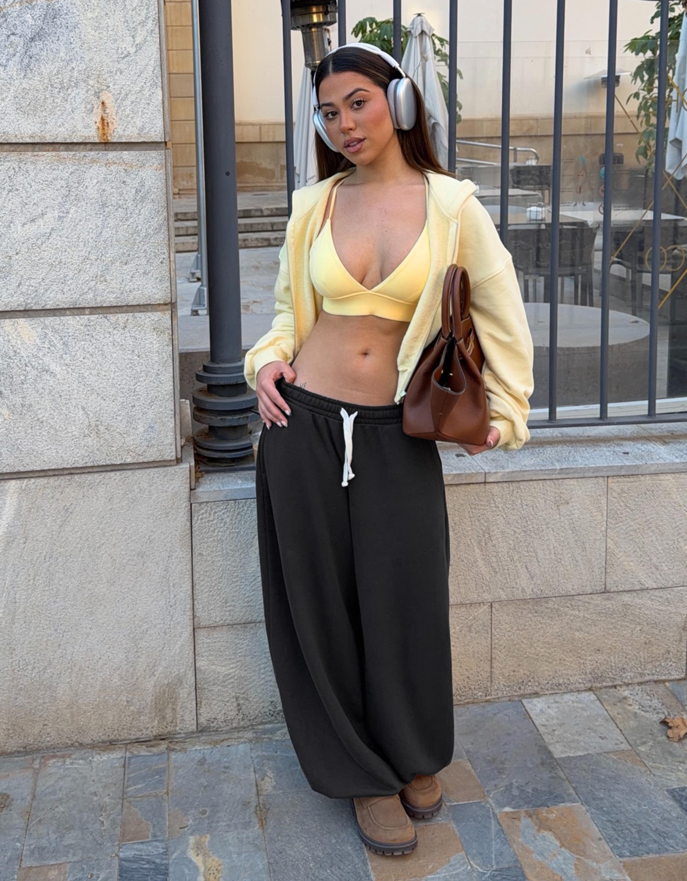 Balloon fit şardonlu eşofman altı - Görsel 29