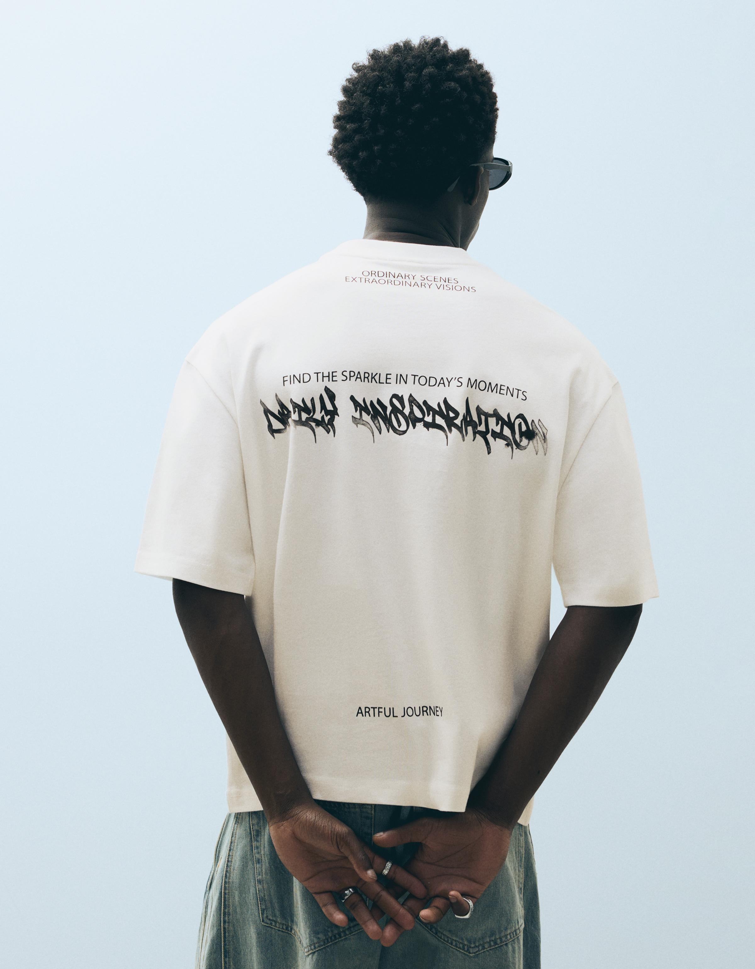 Boxy-fit printed T-shirt — White