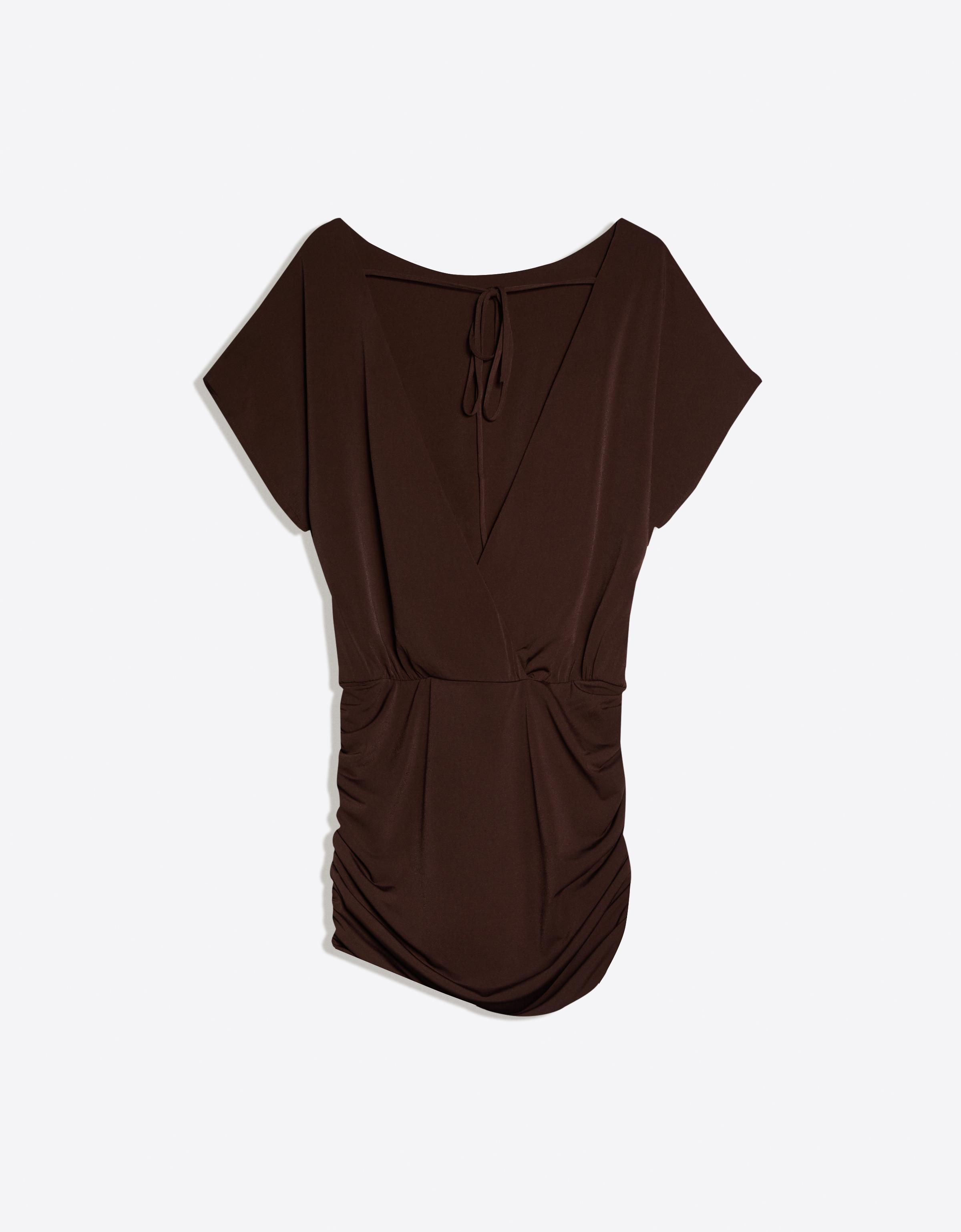 Drapeli etekli açık sırt elbise - Görsel 40