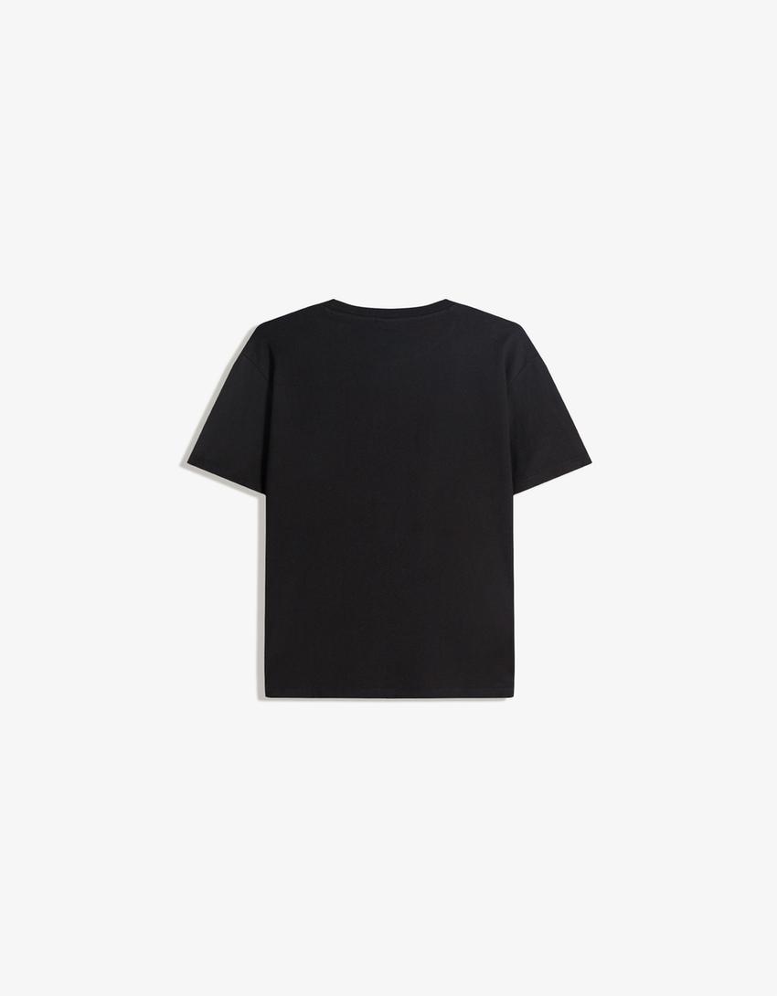 short sleeve T-shirt-Black
