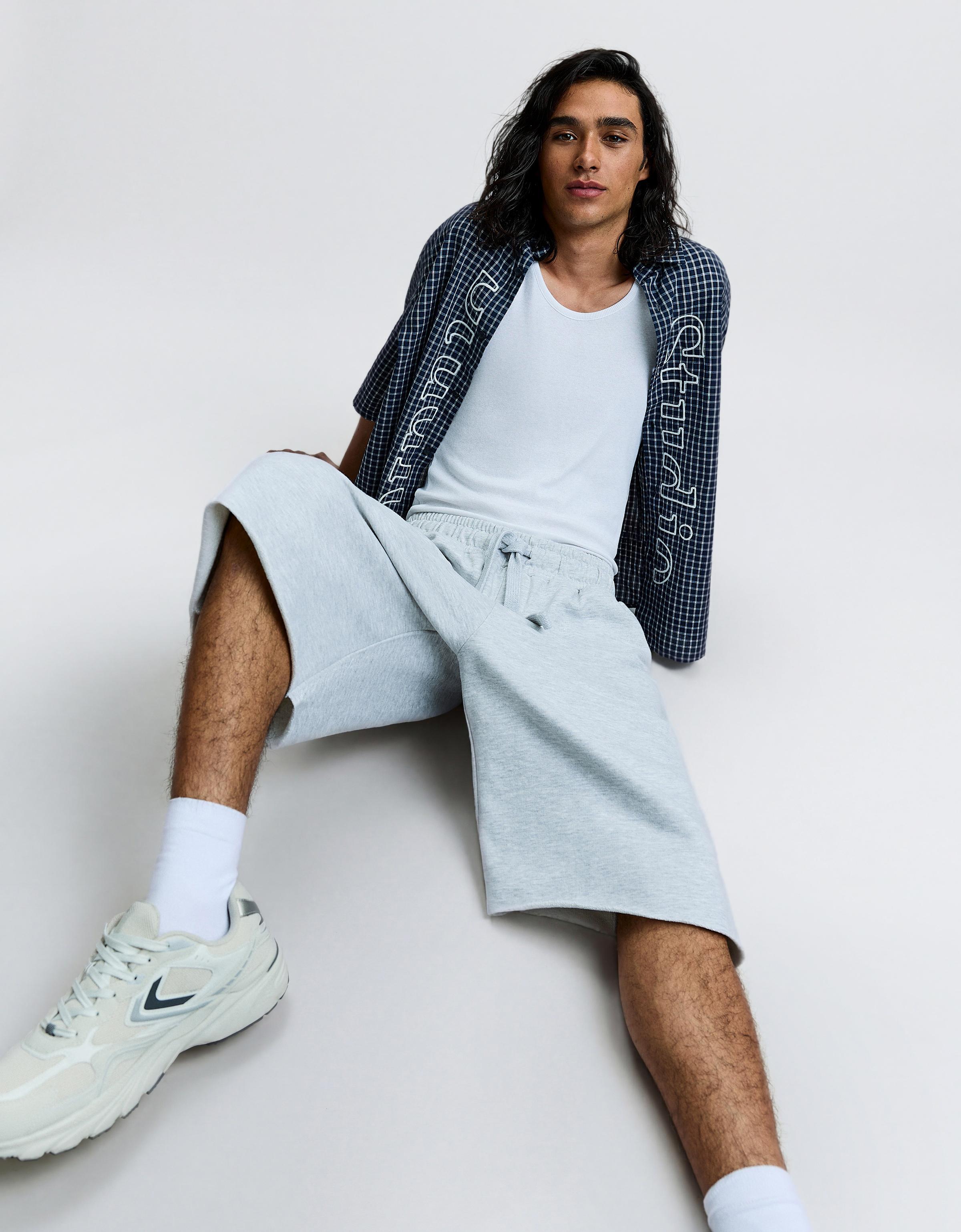 Jogger Bermuda shorts — Grey