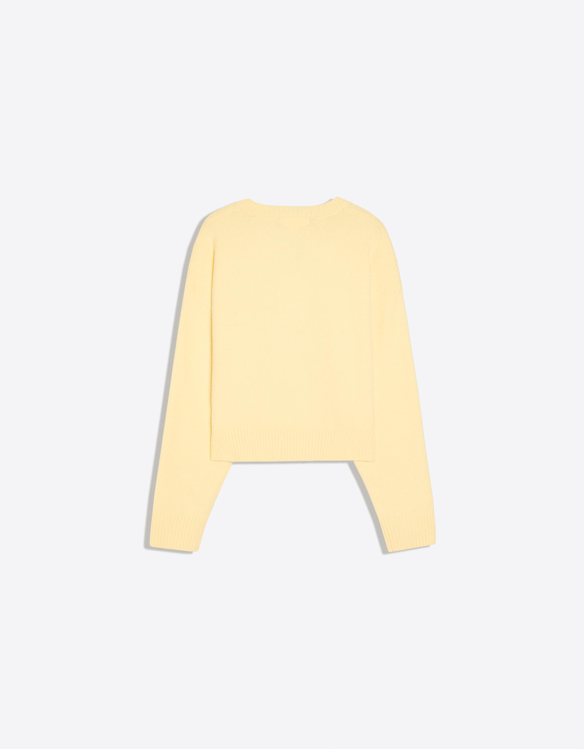 Round neck jumper — Yellow