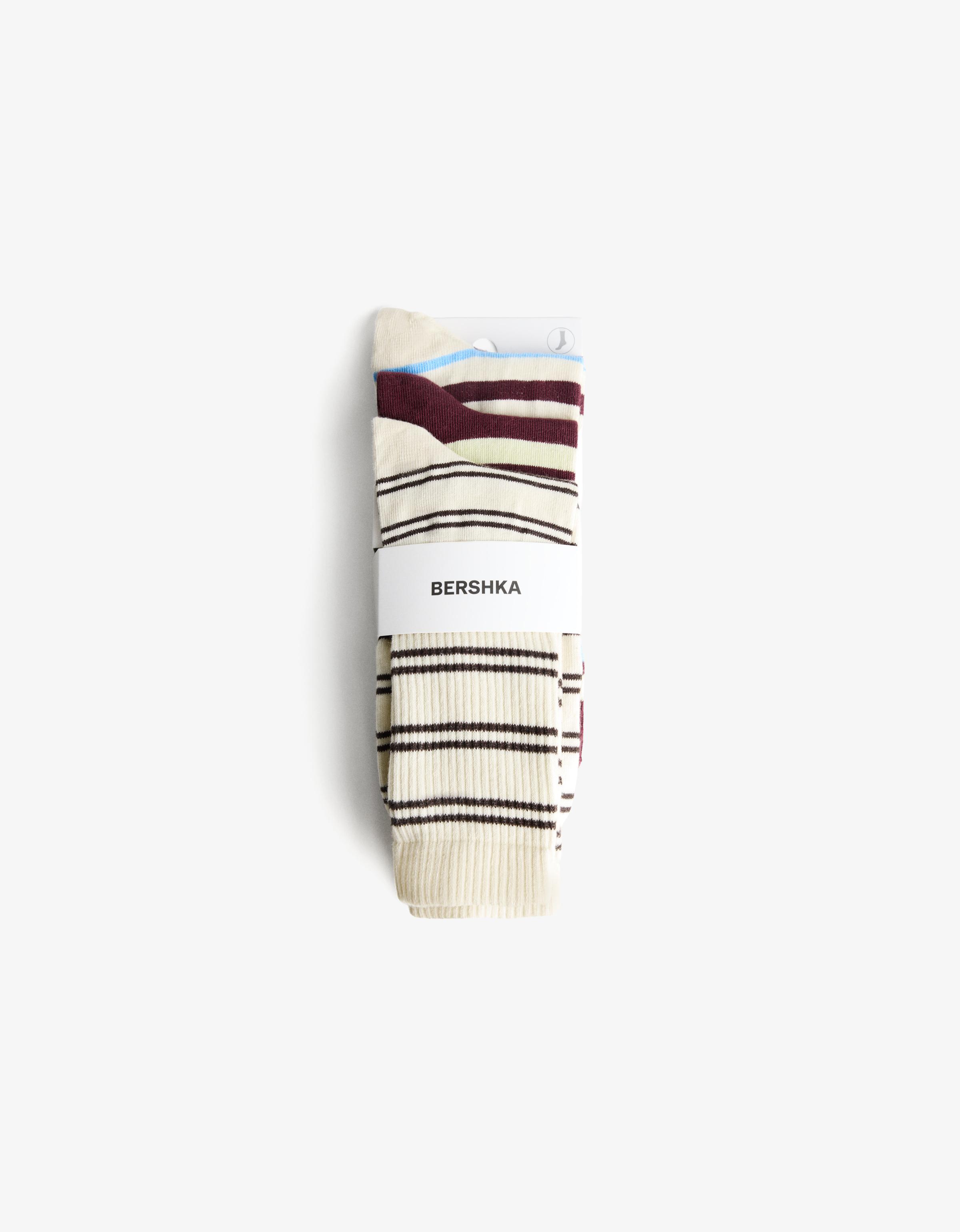 Happy Socks - calzini neri con righe multicolori