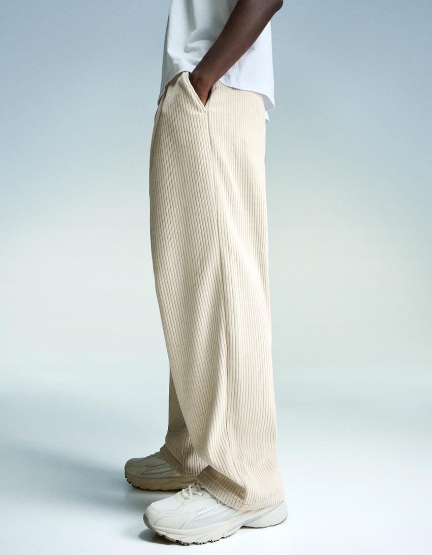 Pantalón chenilla superbaggy-Crudo-2