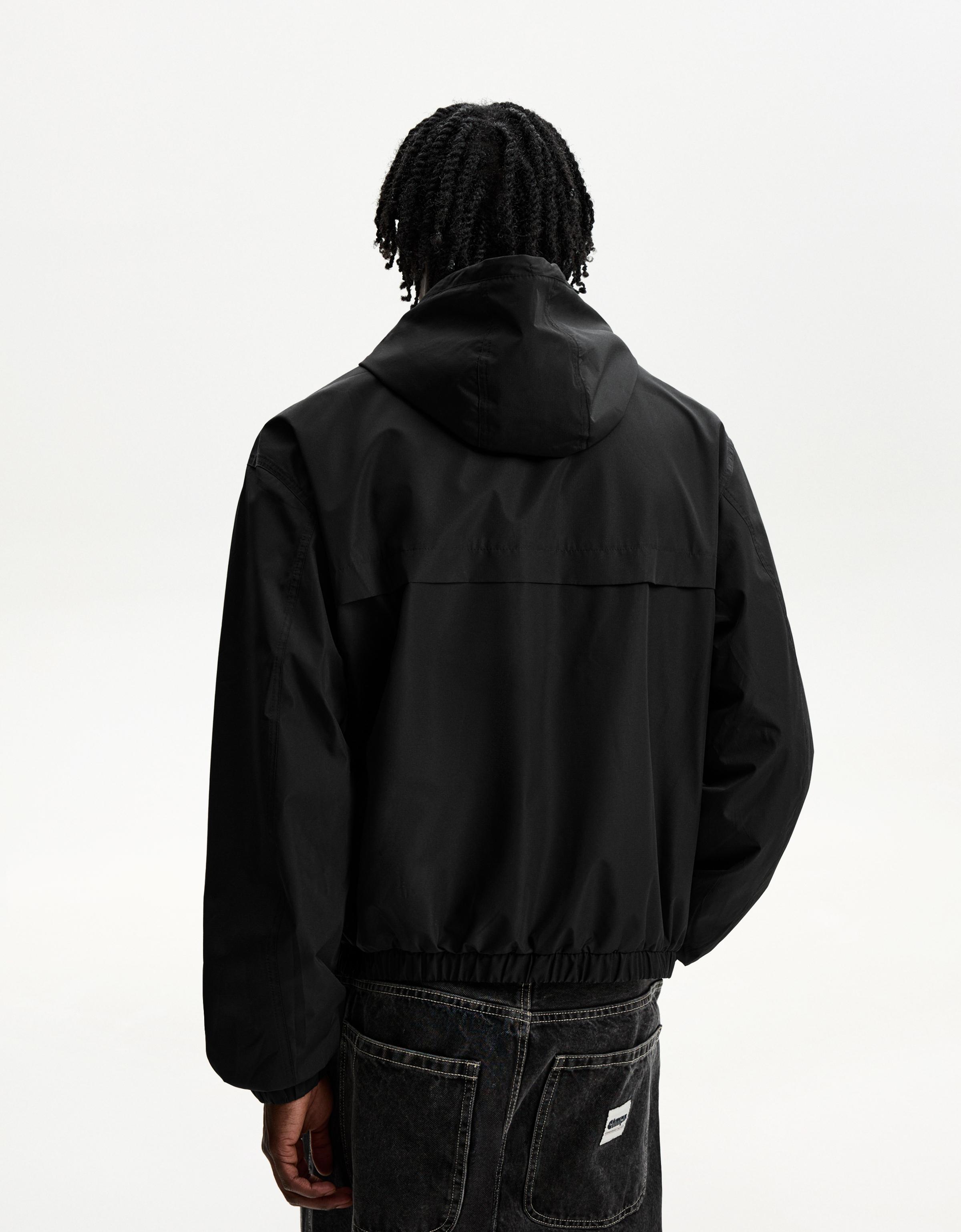 Mens Waterproof Black Windbreaker Mens Coats And Jackets