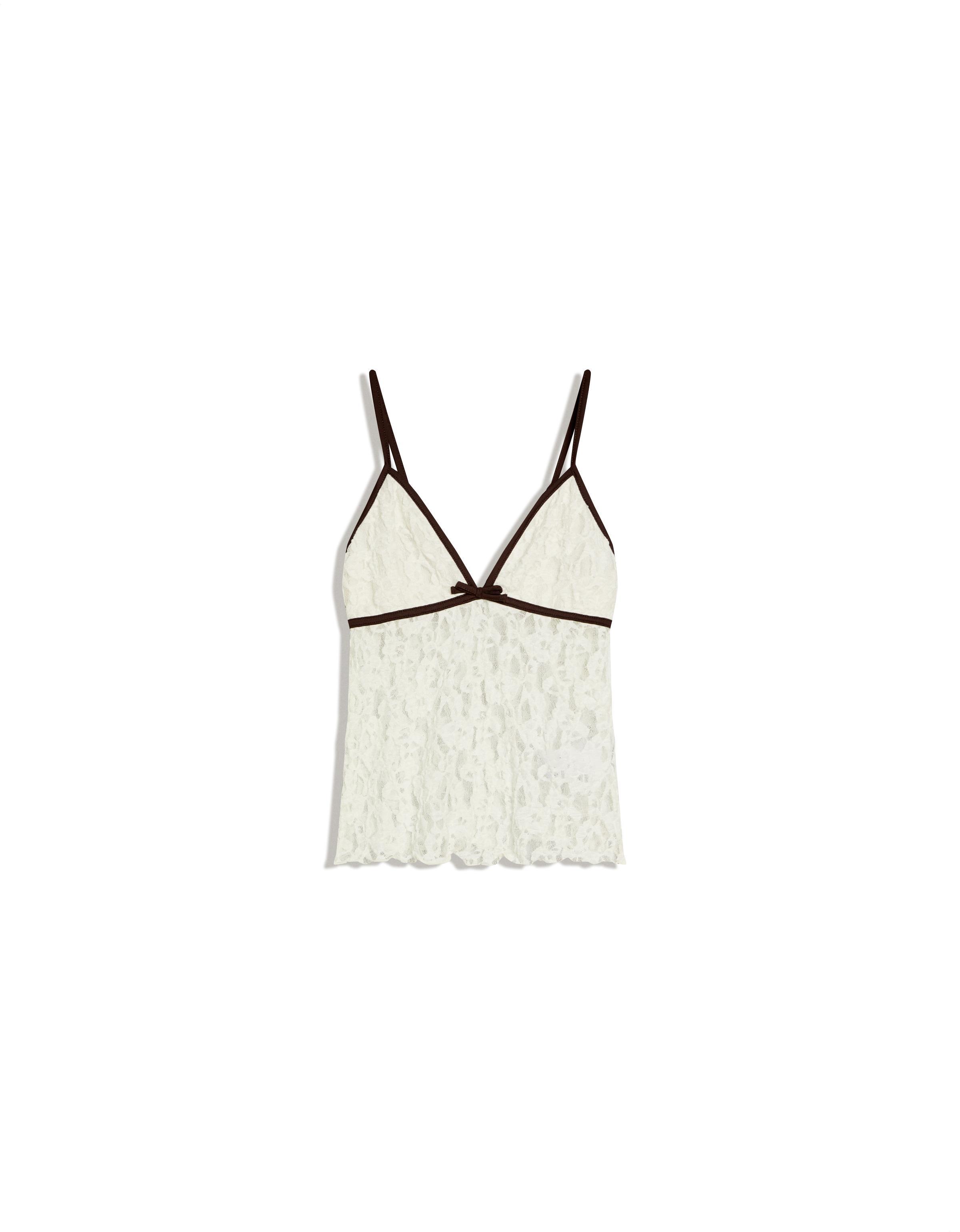 Fiyonklu dantelli askılı top - Görsel 8