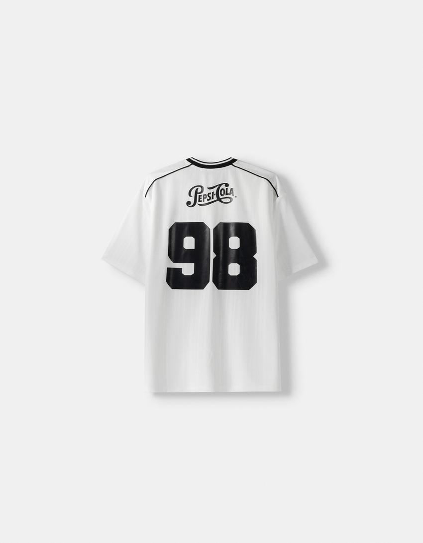 Pepsi short sleeve sports T-shirt-White-6