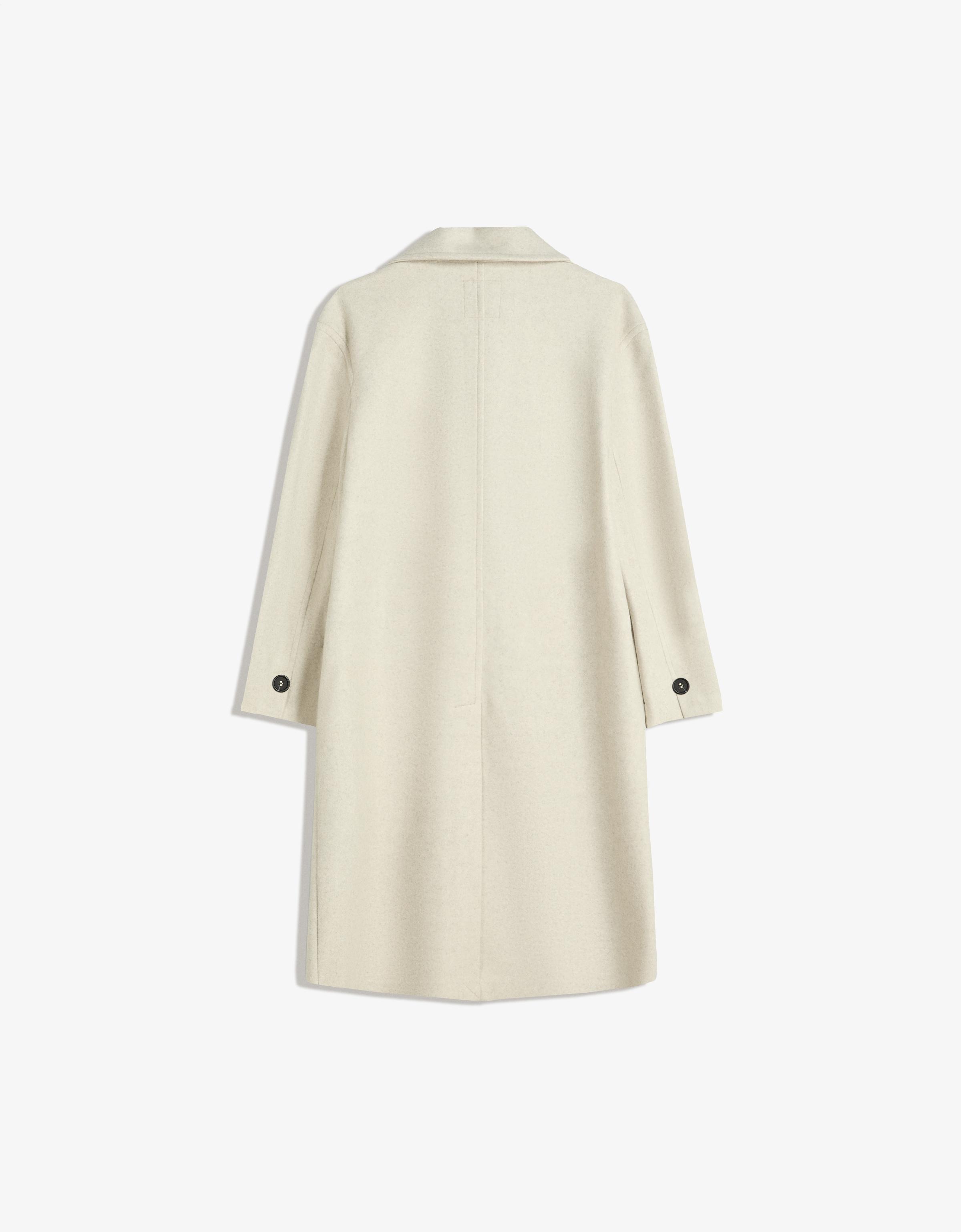 Soft-touch long coat — Sand