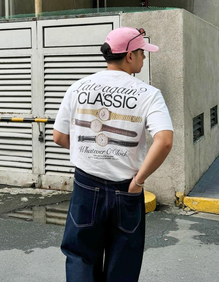 T-shirt manga curta com estampa-Branco