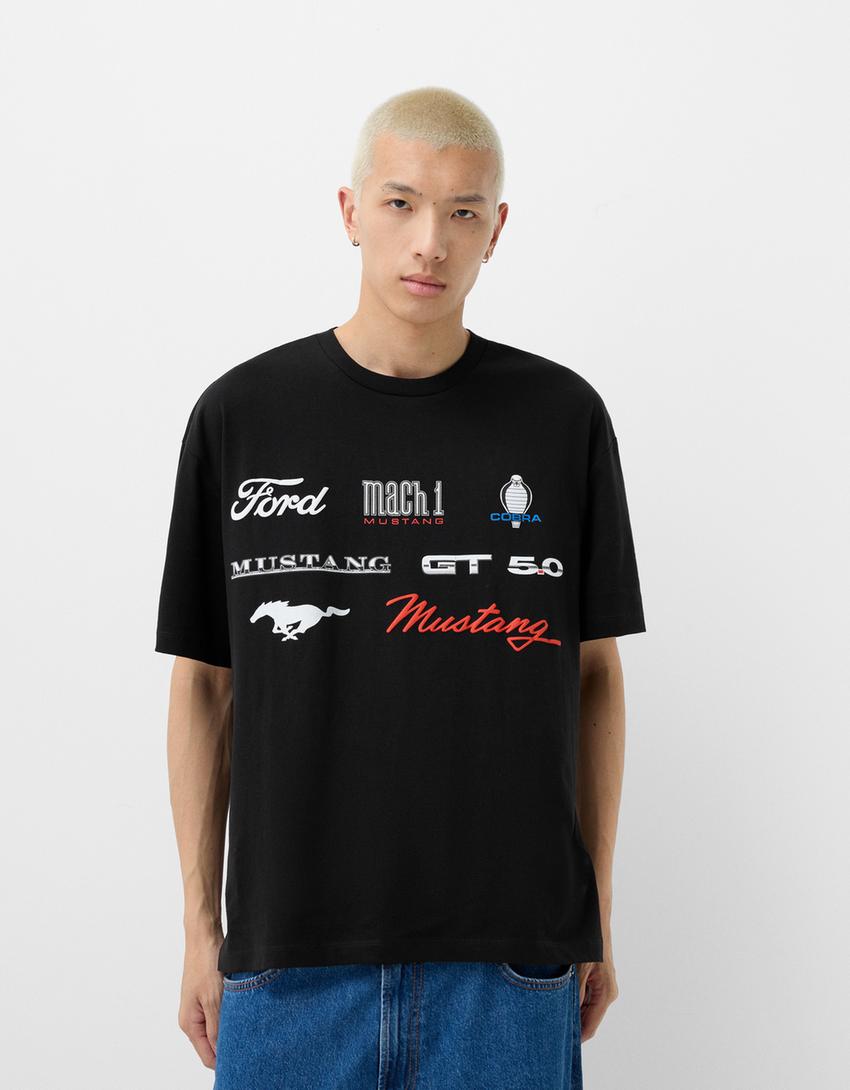 Ford relaxed fit short sleeve T-shirt-Black-0