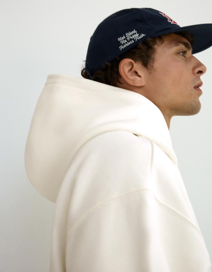 Sudadera capucha-Blanco