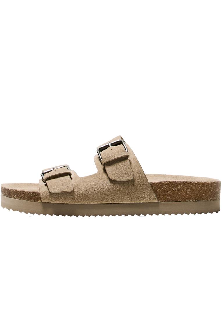 Buckle sandals — TAUPE