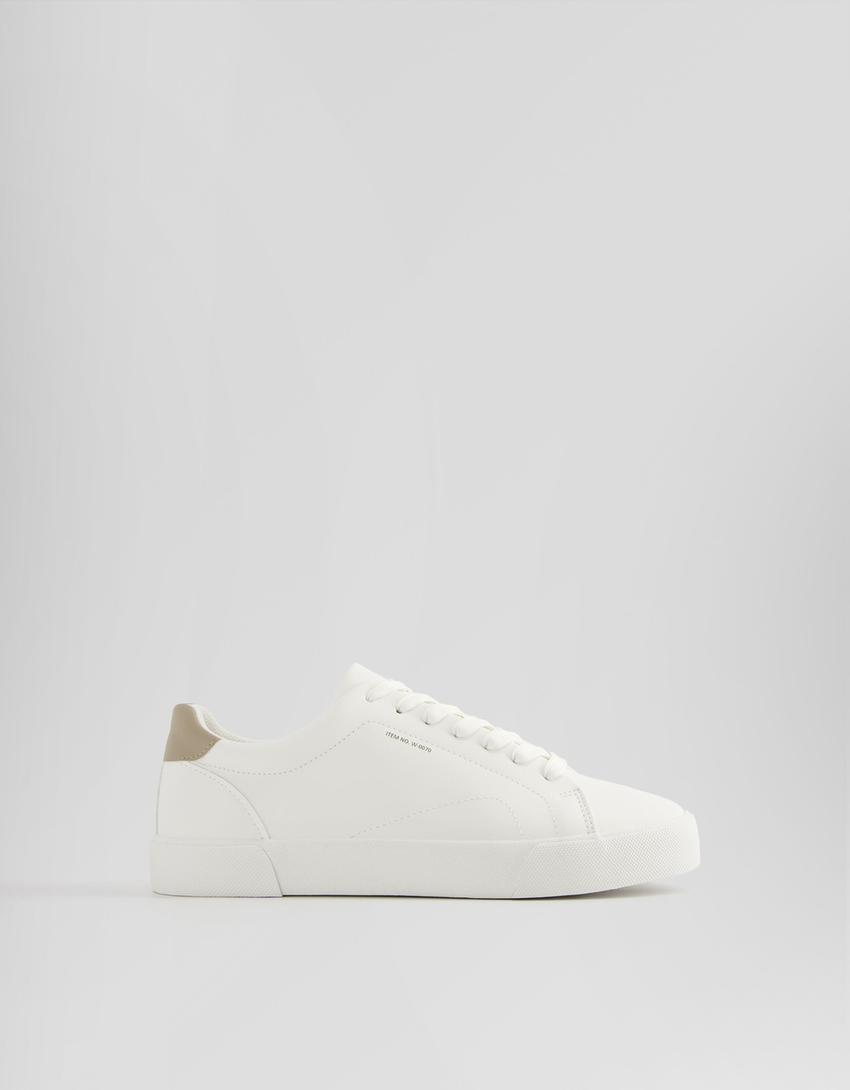 Kontrast spor ayakkabı-BEYAZ