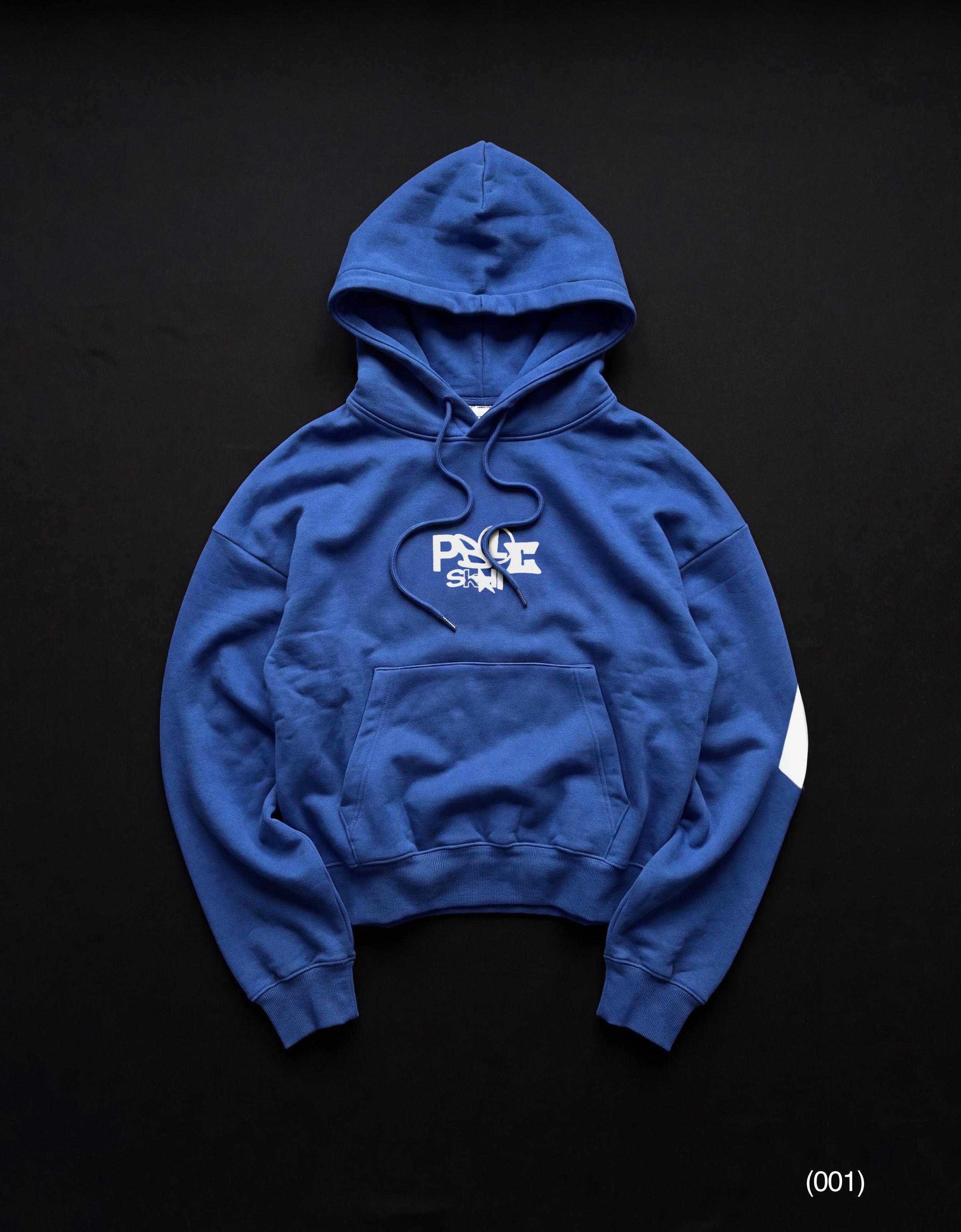 Printed hoodie — Blue