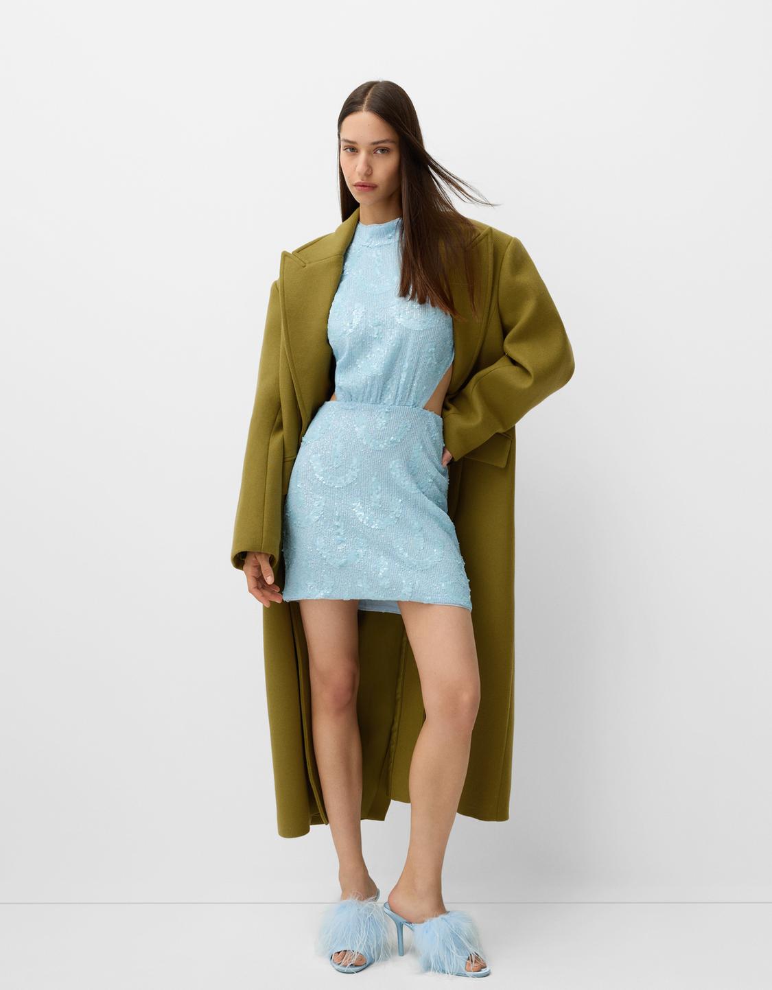 Oversize Manteco wool blend coat