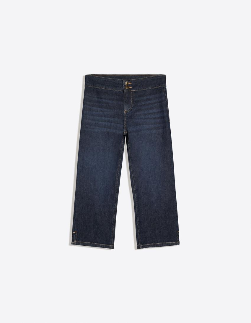 Denim capris-Blue