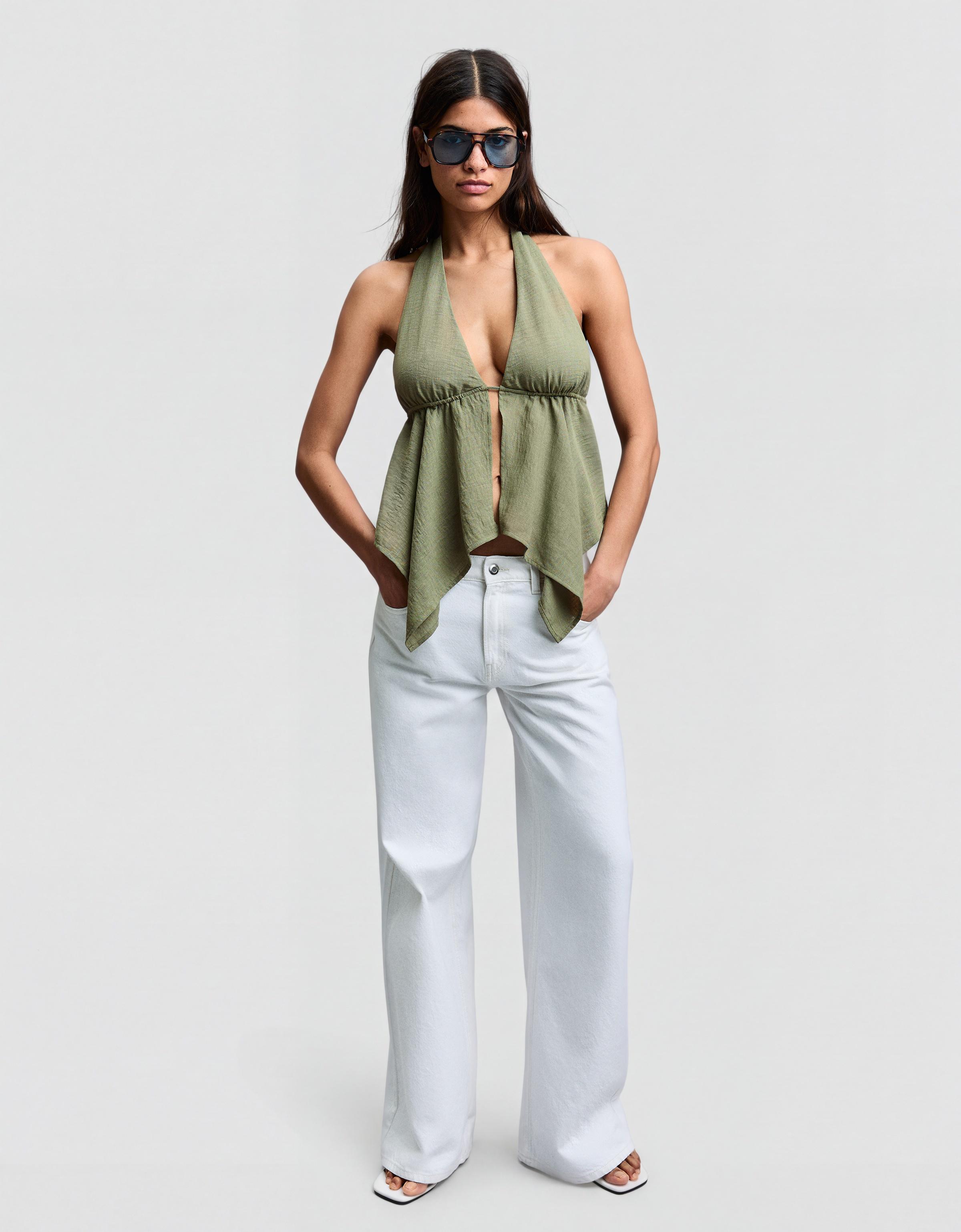 Halter yaka bağlamalı top - Görsel 42