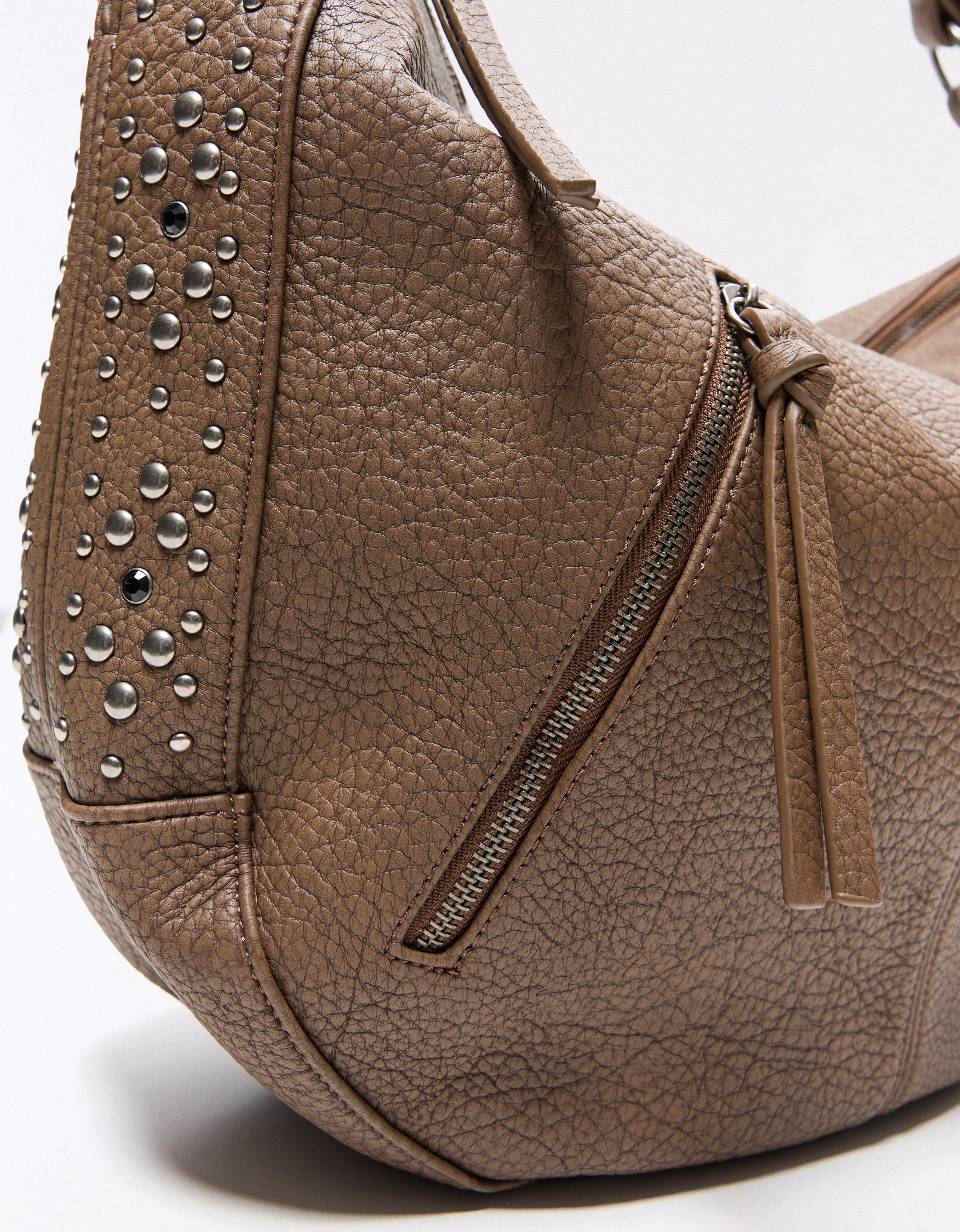 Zip shoulder bag — Sand
