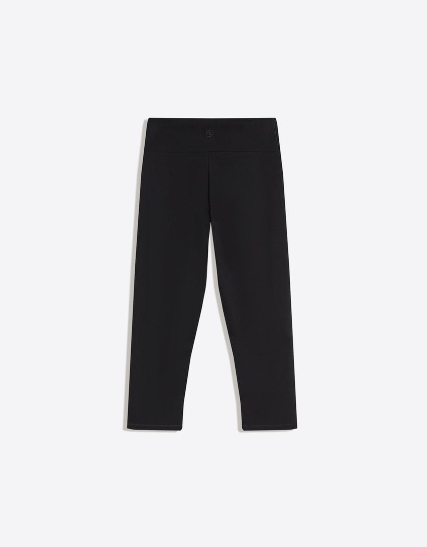 Technical knit capris-Black