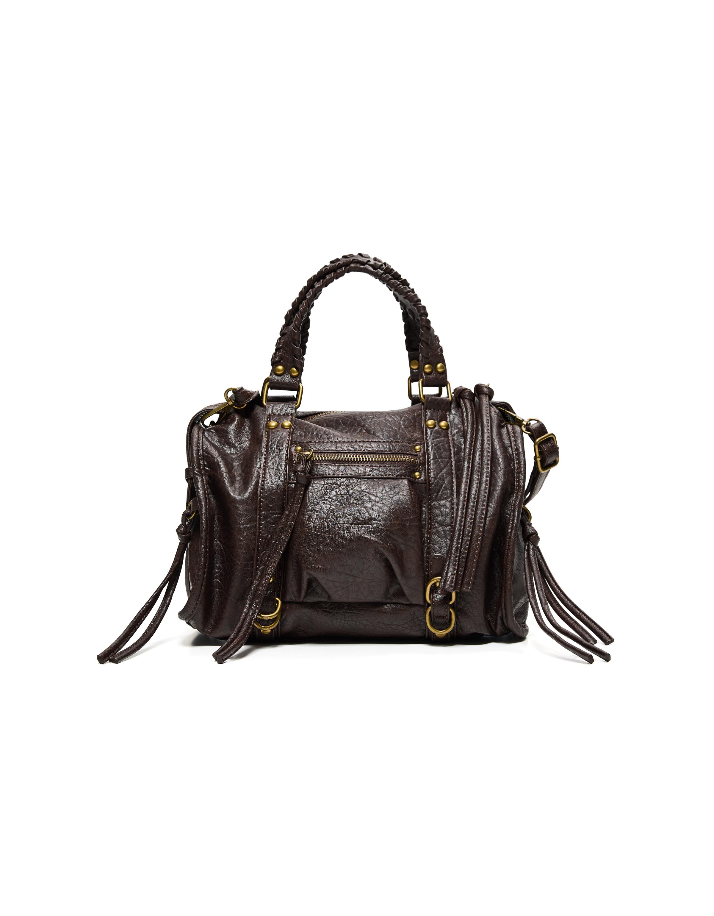 Bowling bag with straps — Brown