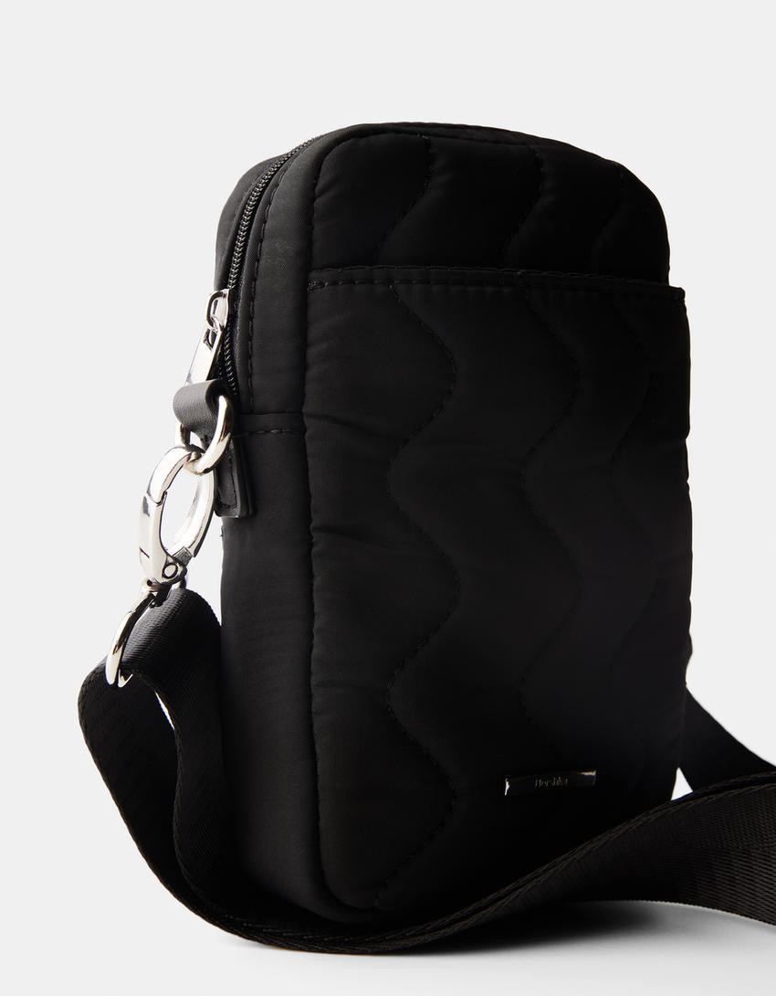 Denim mobile phone bag-Black