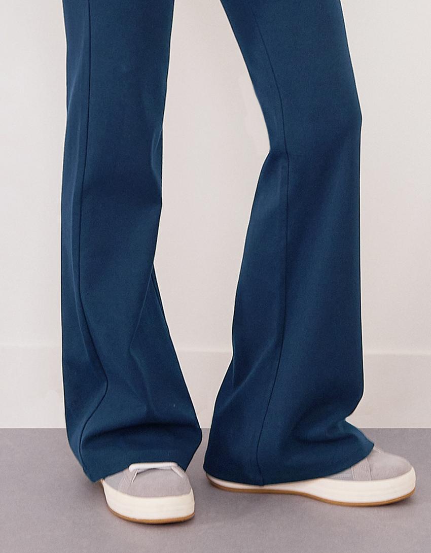 Flared trousers-Navy