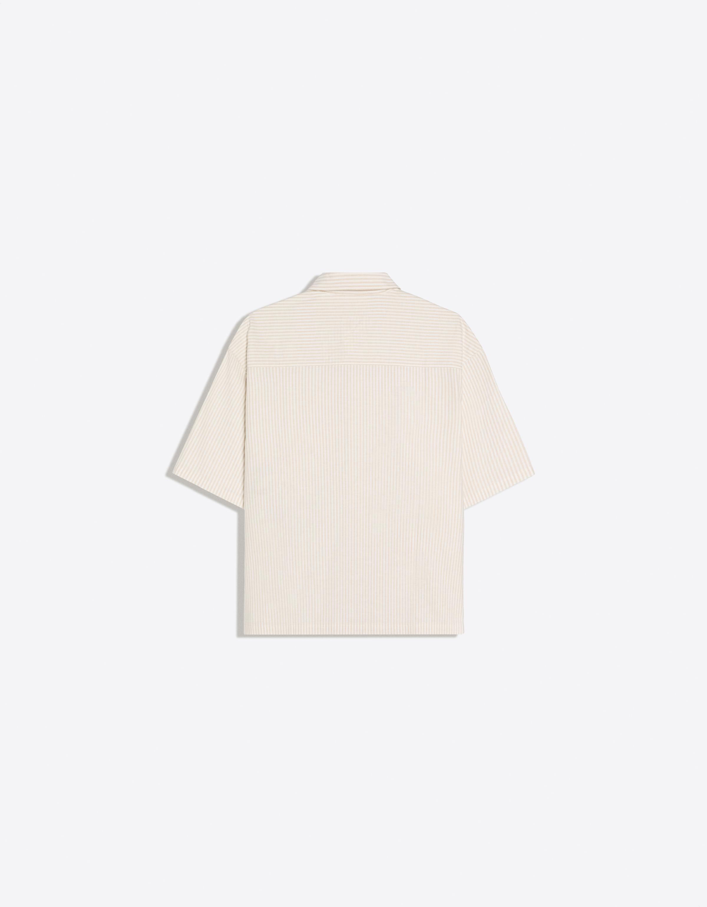 Short sleeve embroidered shirt — Cream