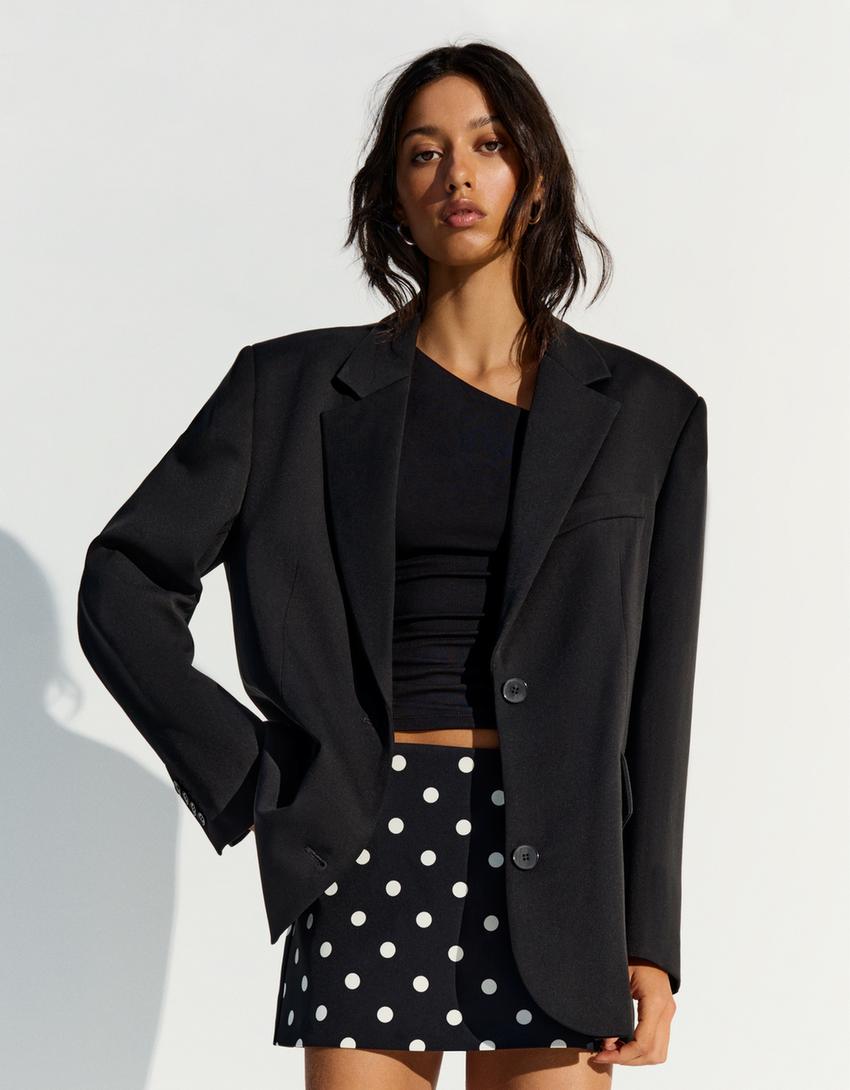 Oversized blazer-Preto