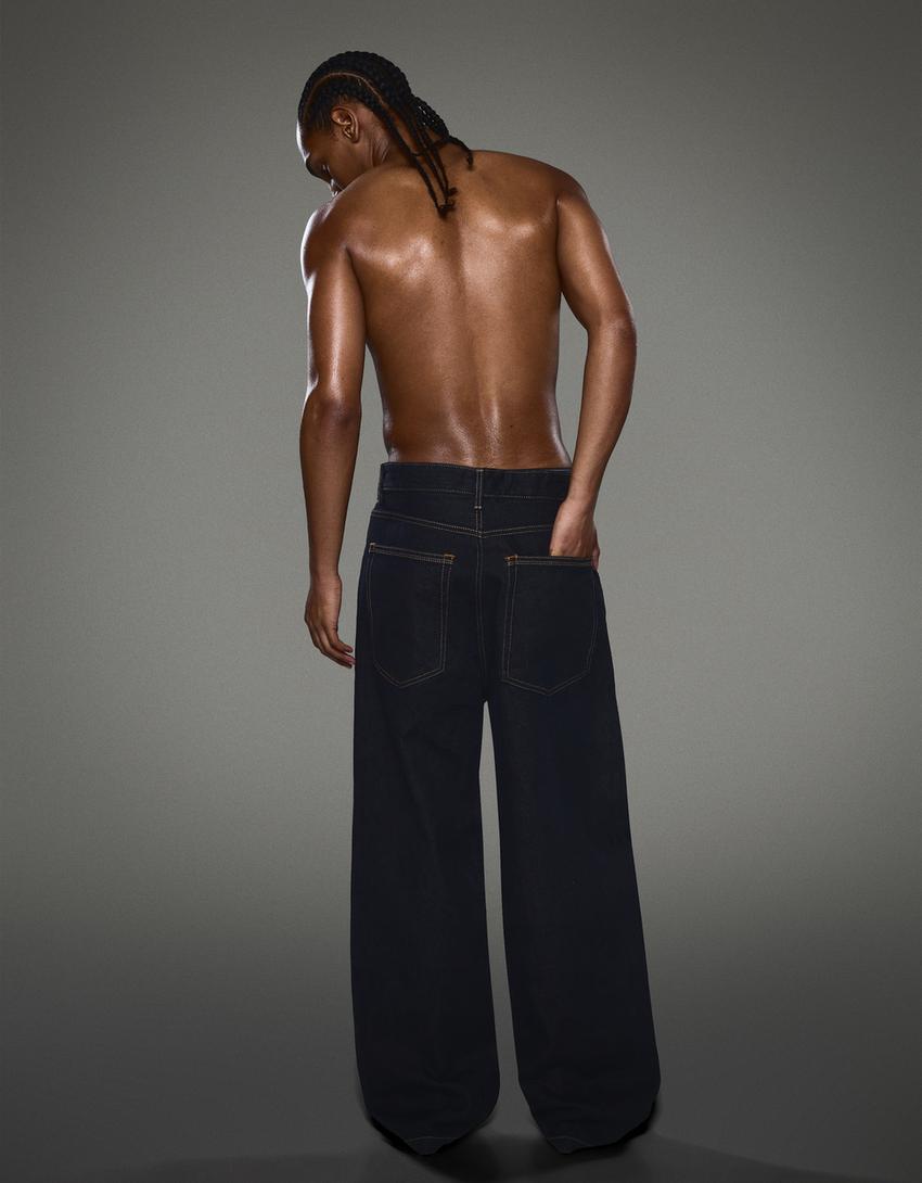 Baggy Jeans mit Laserprint LIMITED EDITION-Dunkelgrau