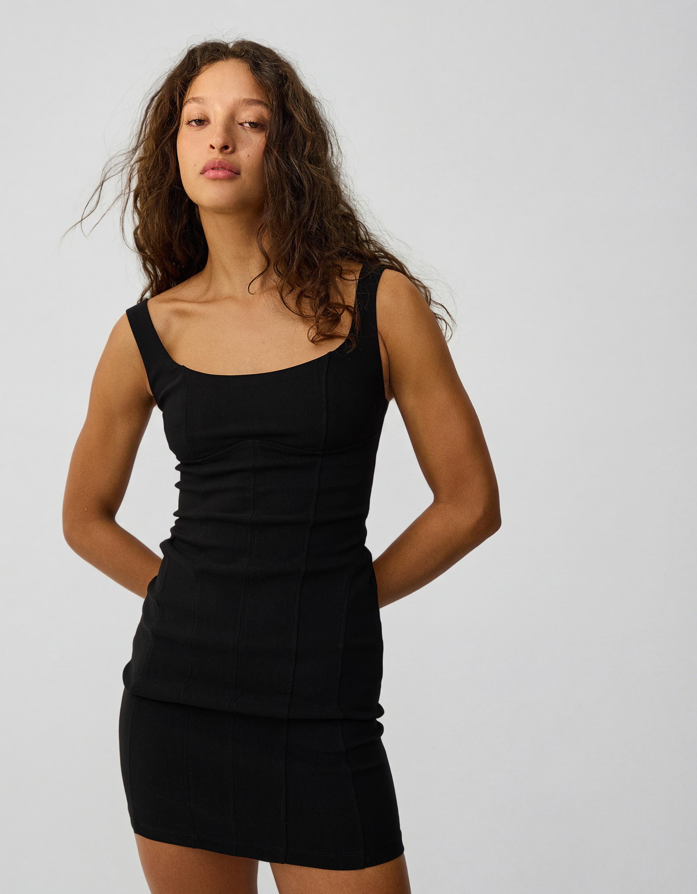 Bengal askılı mini elbise - Görsel 47