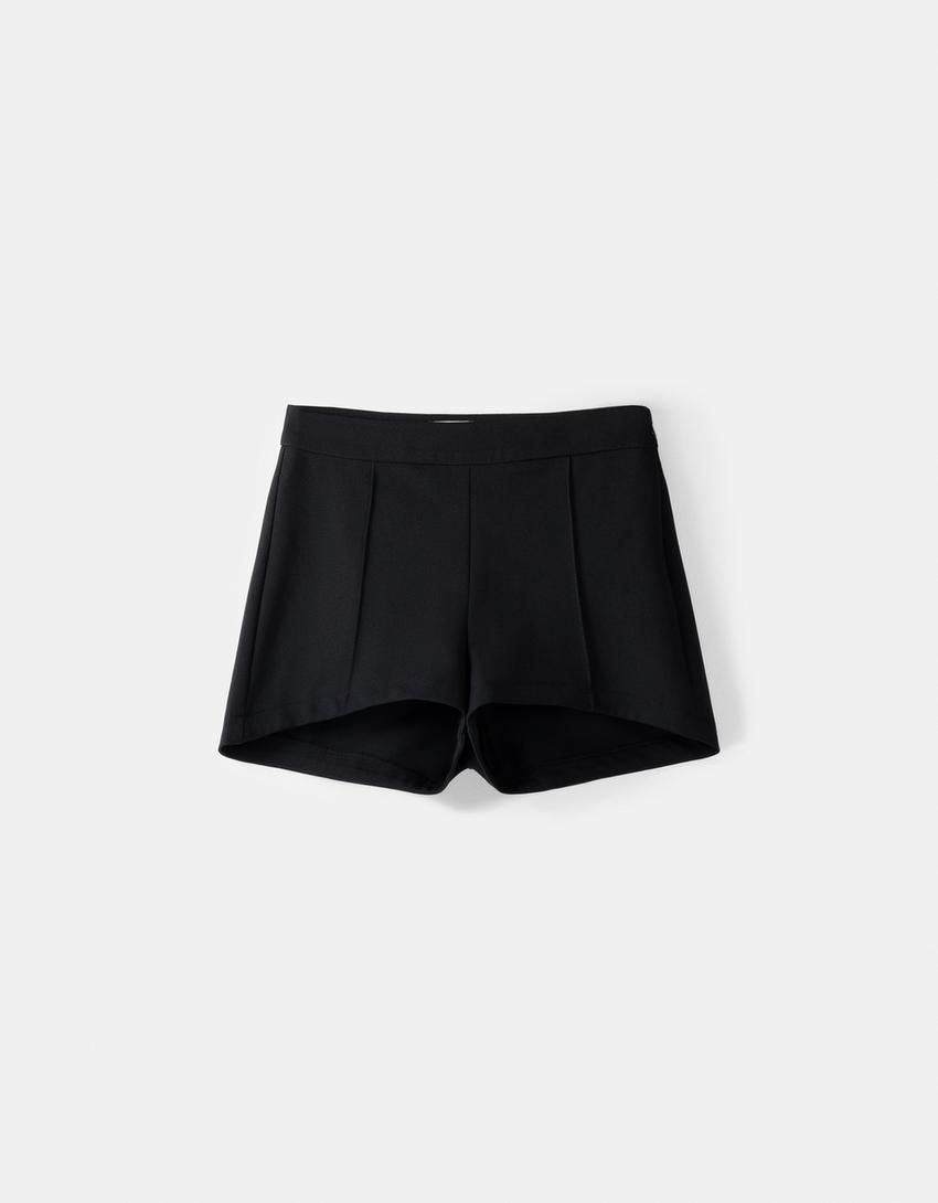 Fitted mini shorts-Black-5