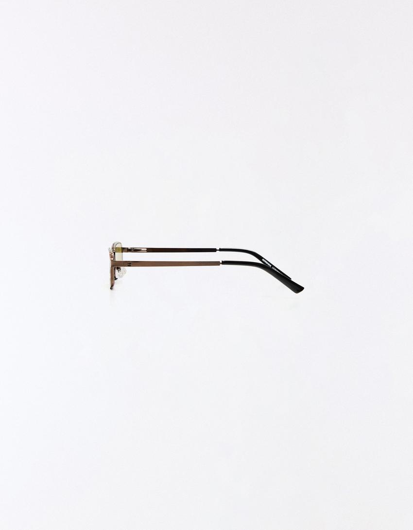 Rechteckige Sonnenbrille-Grün