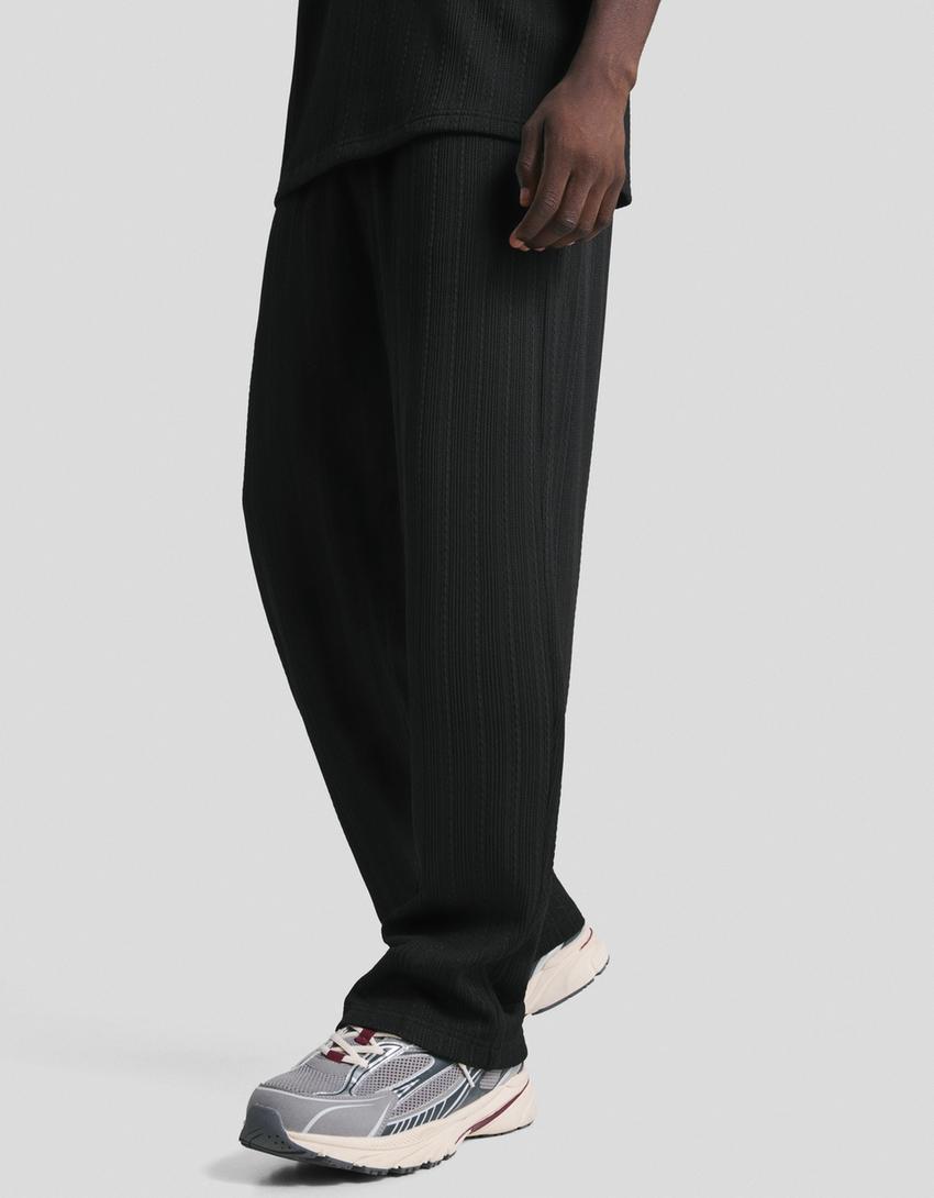 Pantalon structure-Noir