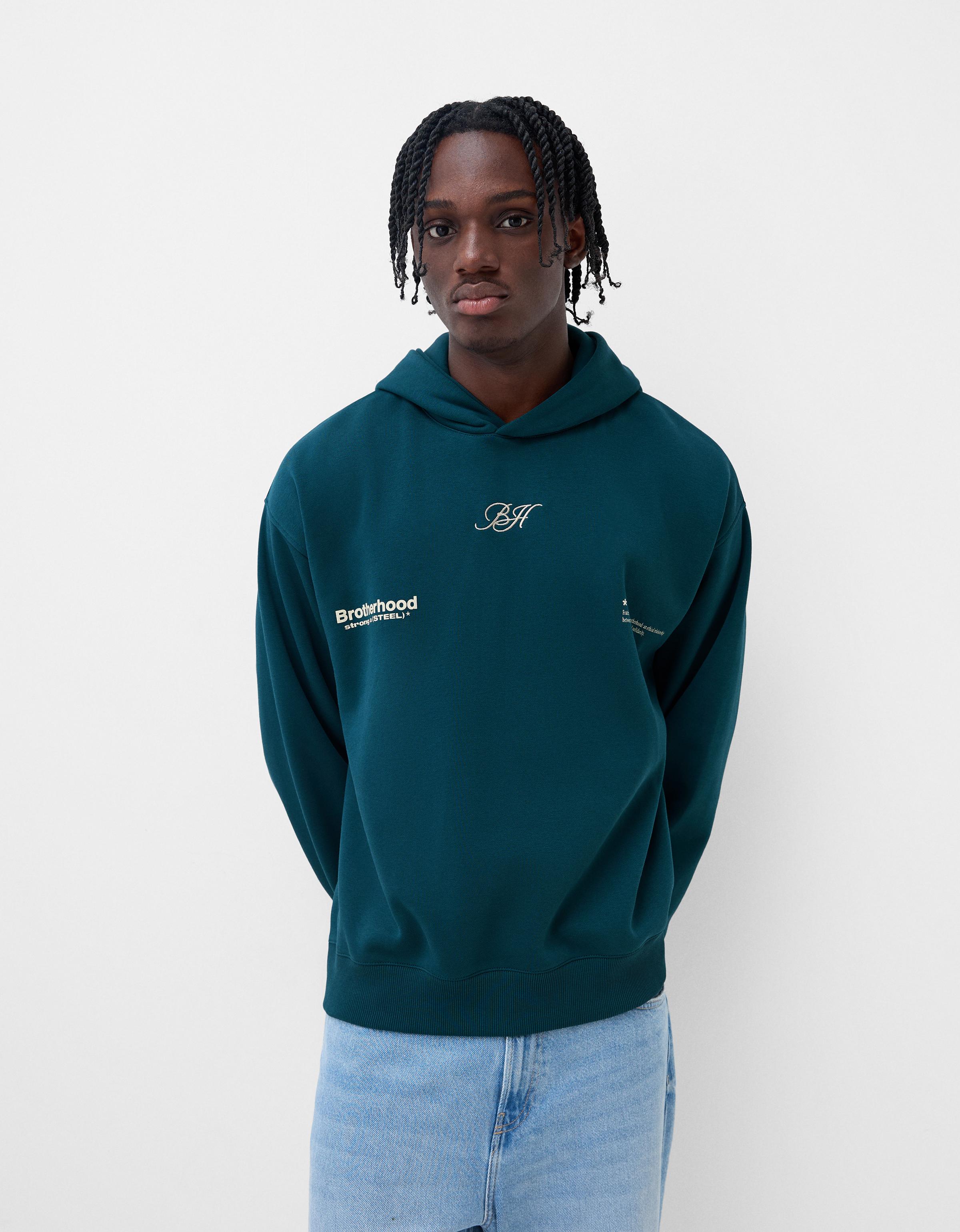 Bershka hoodie mens sale