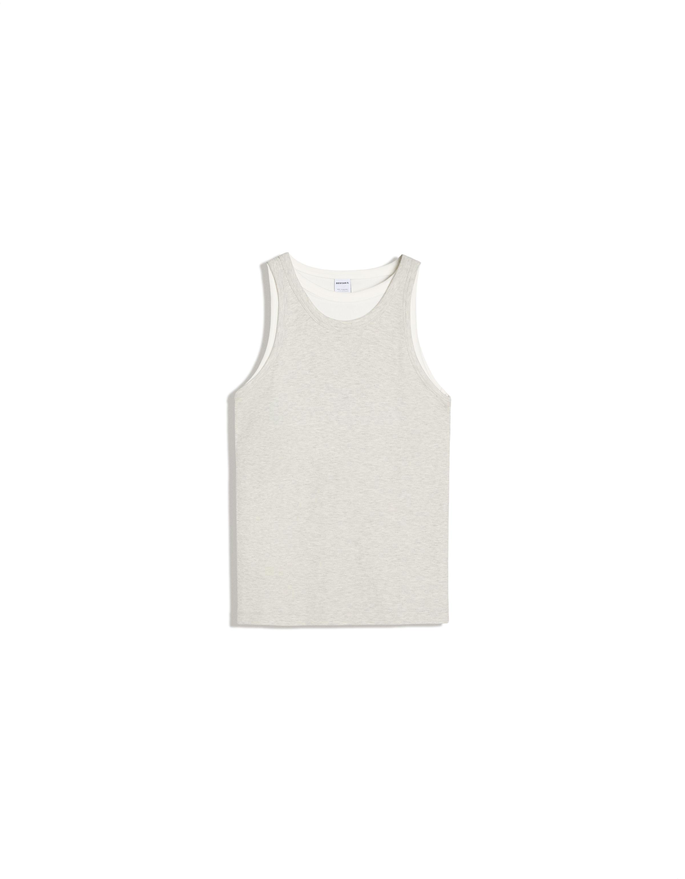 Double strap vest top — Grey