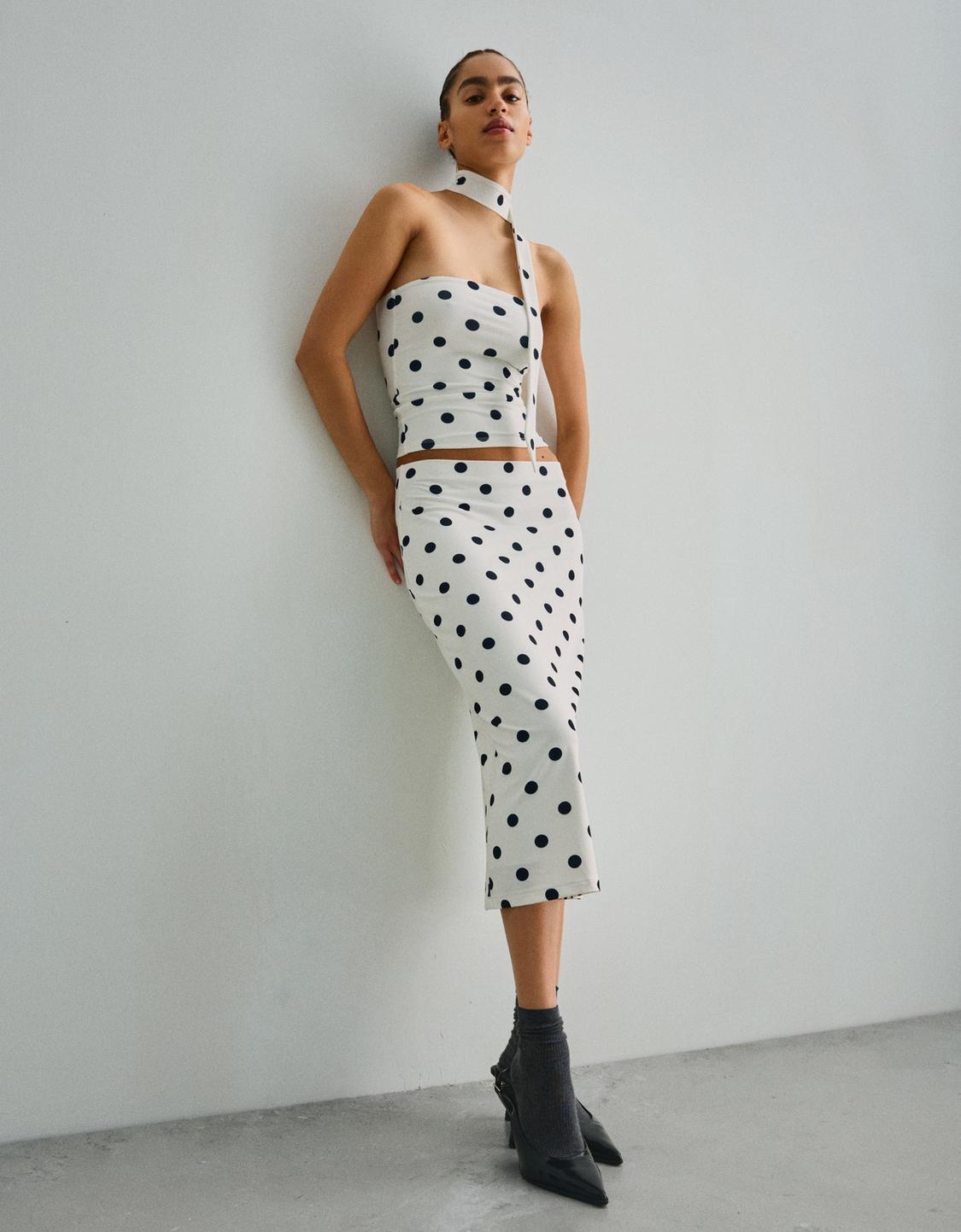 Xogo top e saia midi print