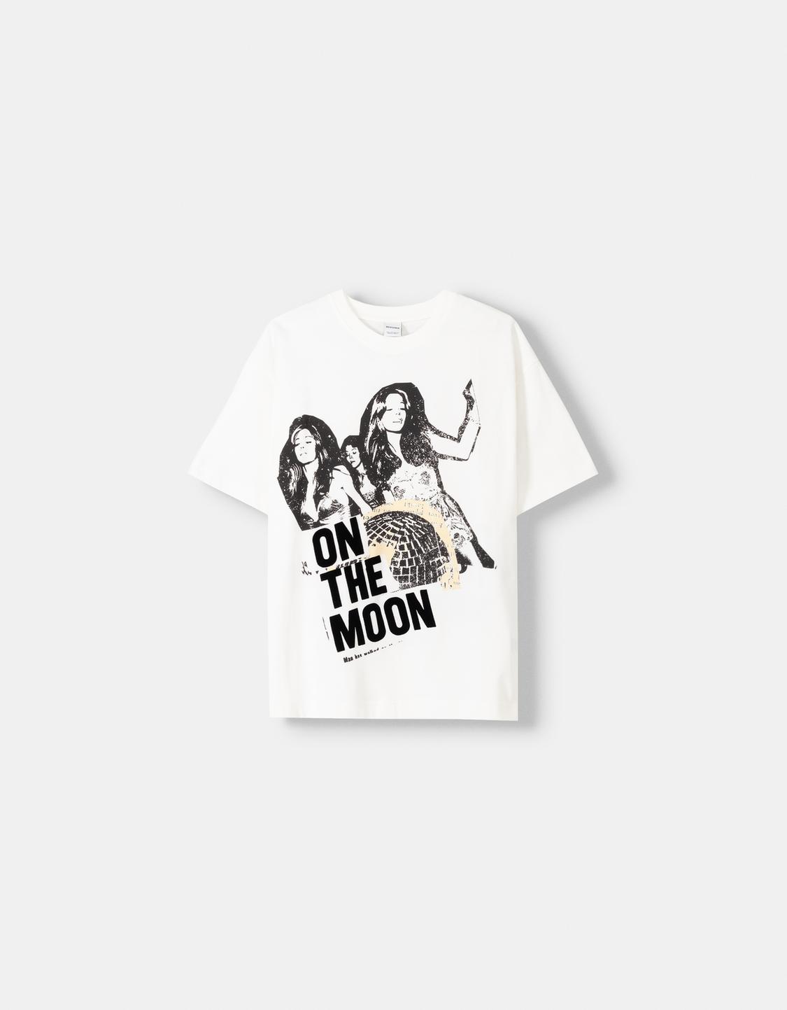 Printed short sleeve oversize T-shirt