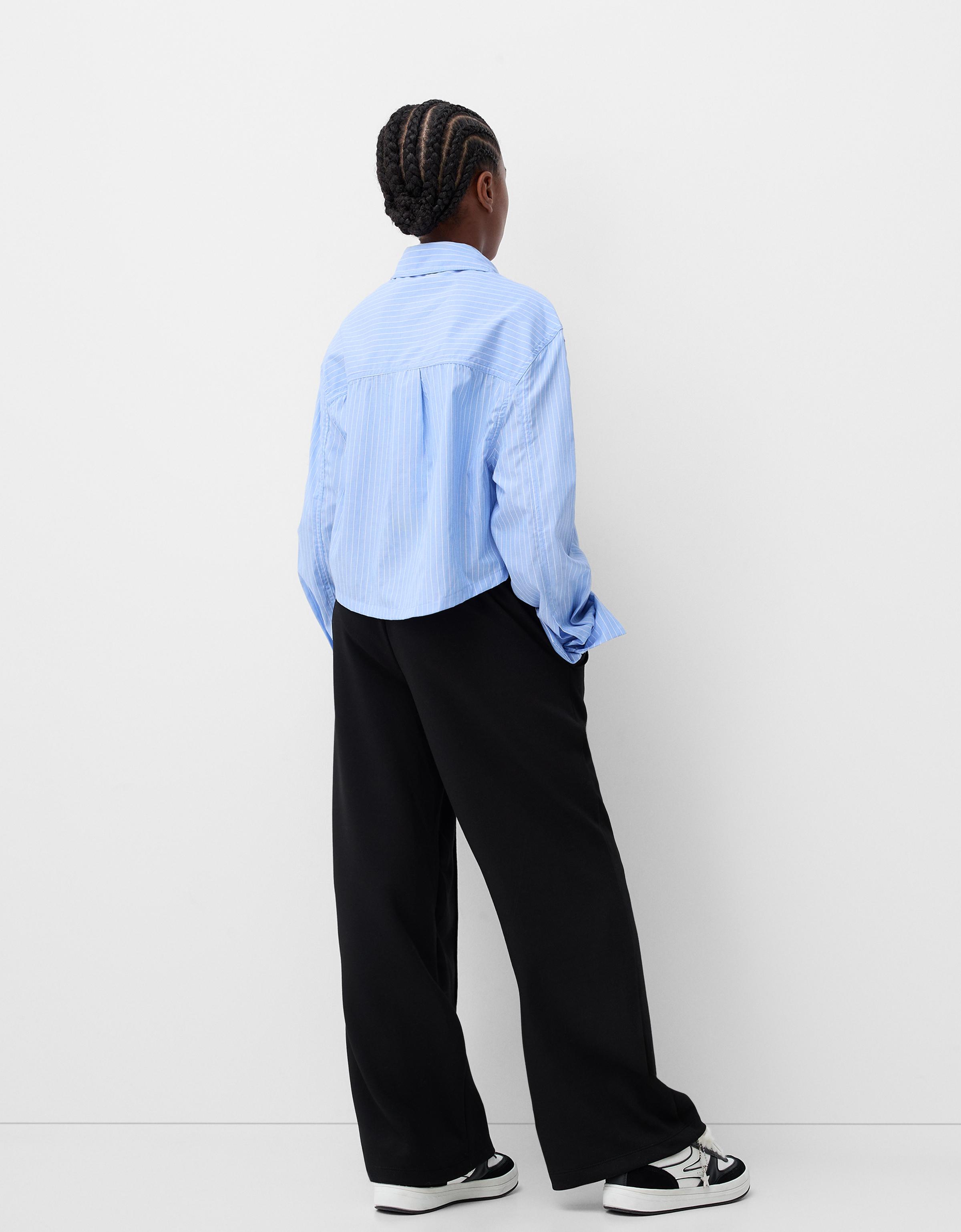 Yumuşak dokulu geniş paça pantolon - Görsel 39