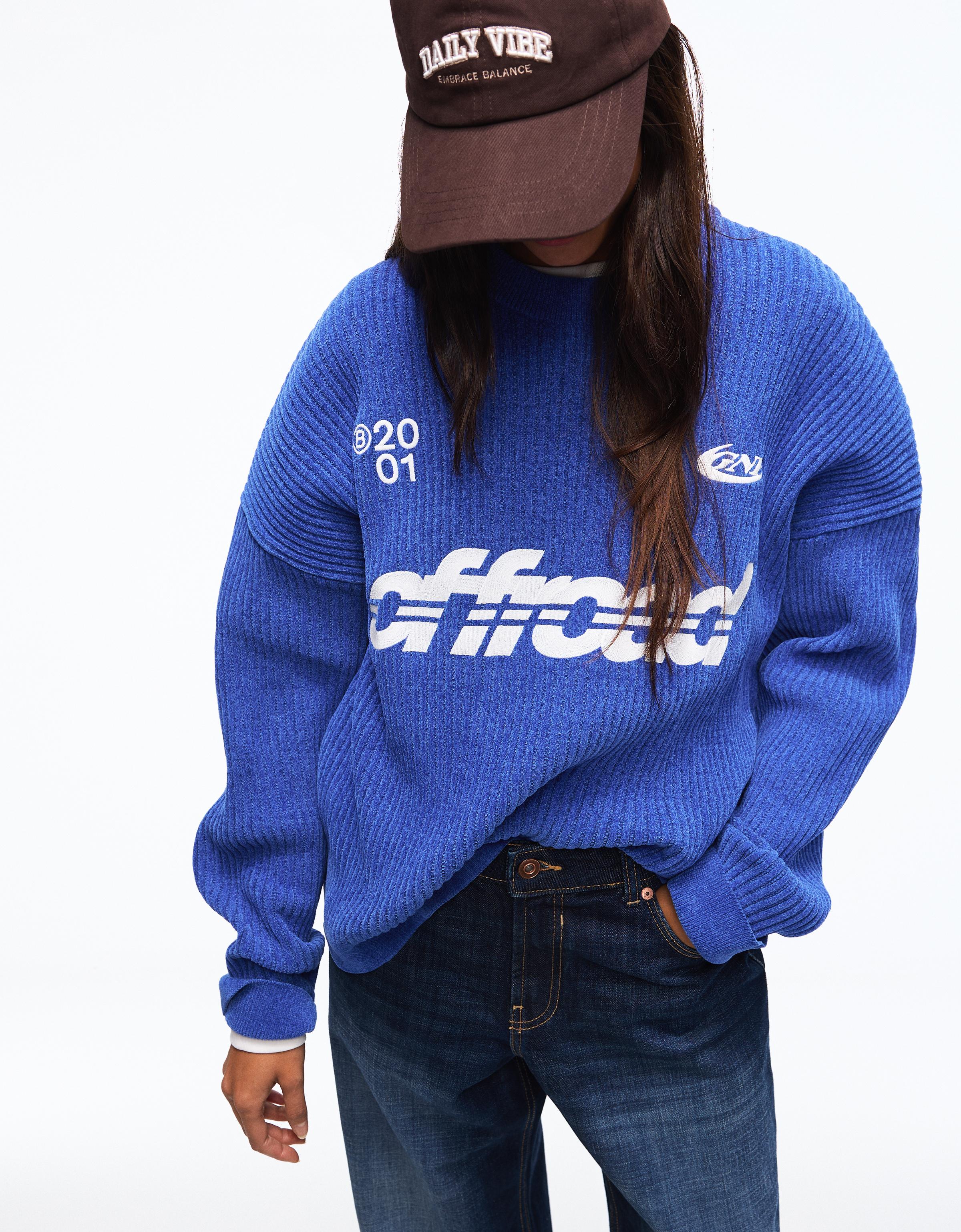 Baskılı şönil bisiklet yaka kazak - Görsel 80