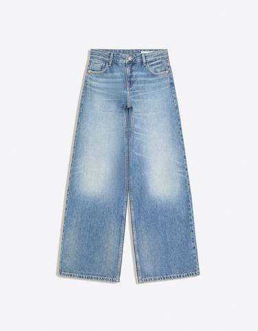 Low-rise wide-leg jeans — Light blue 5