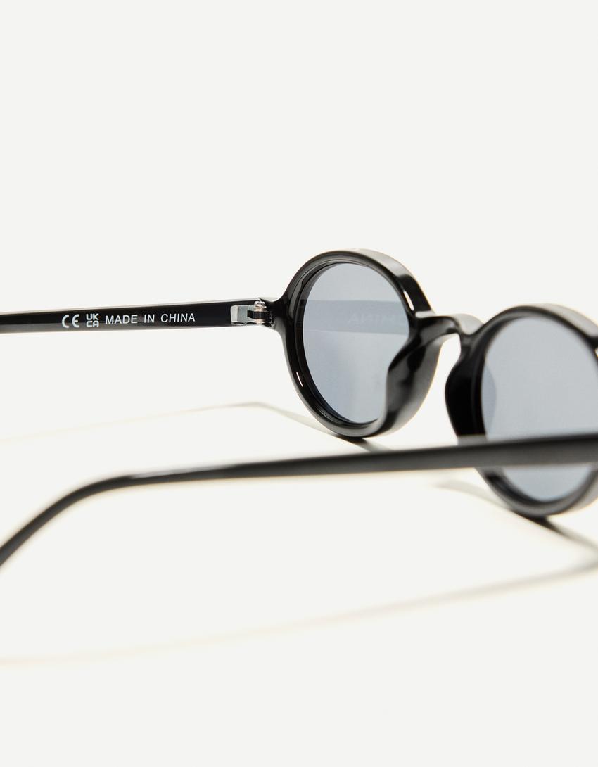 Lunettes de soleil en plastique-Noir