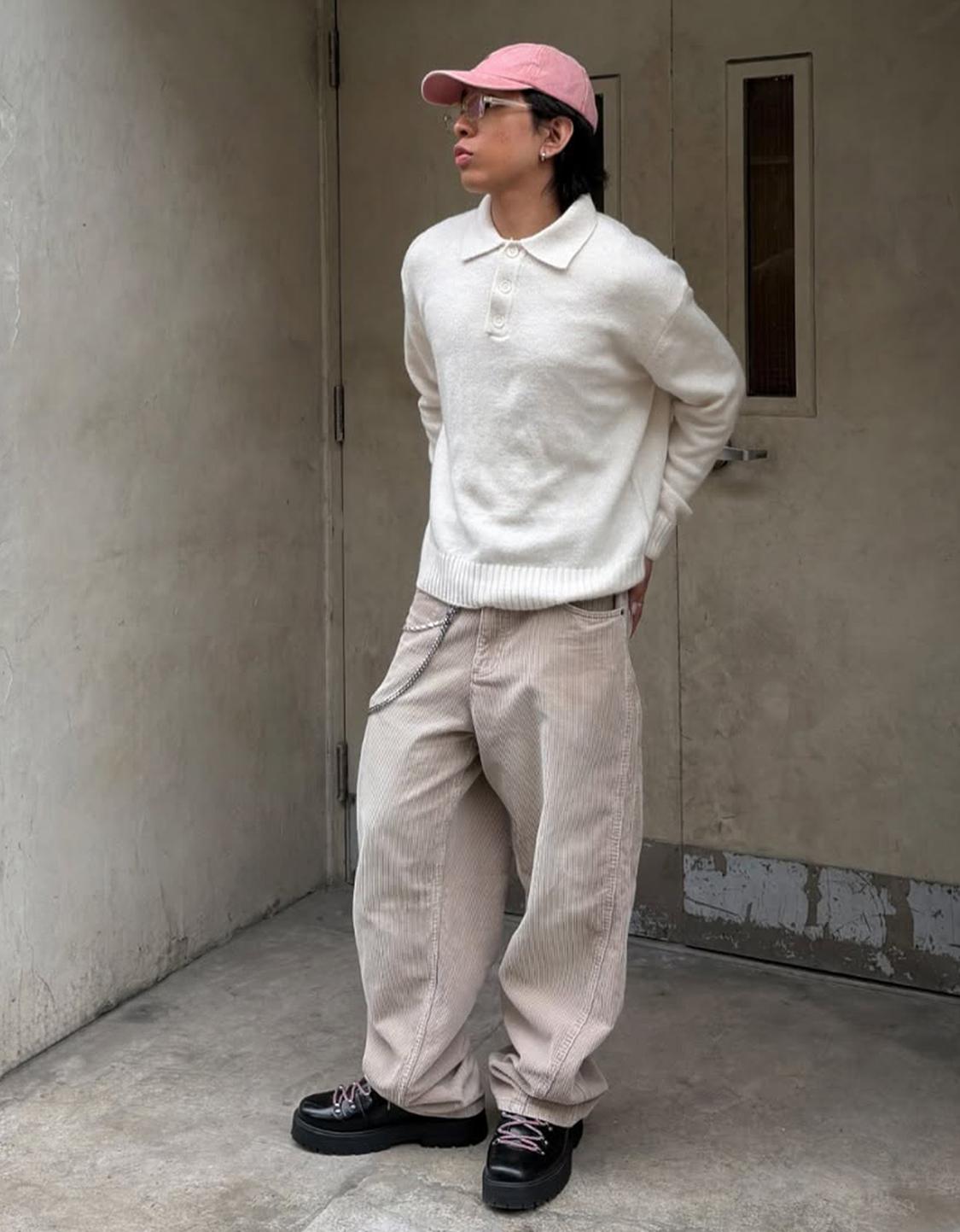 Polo collar sweater