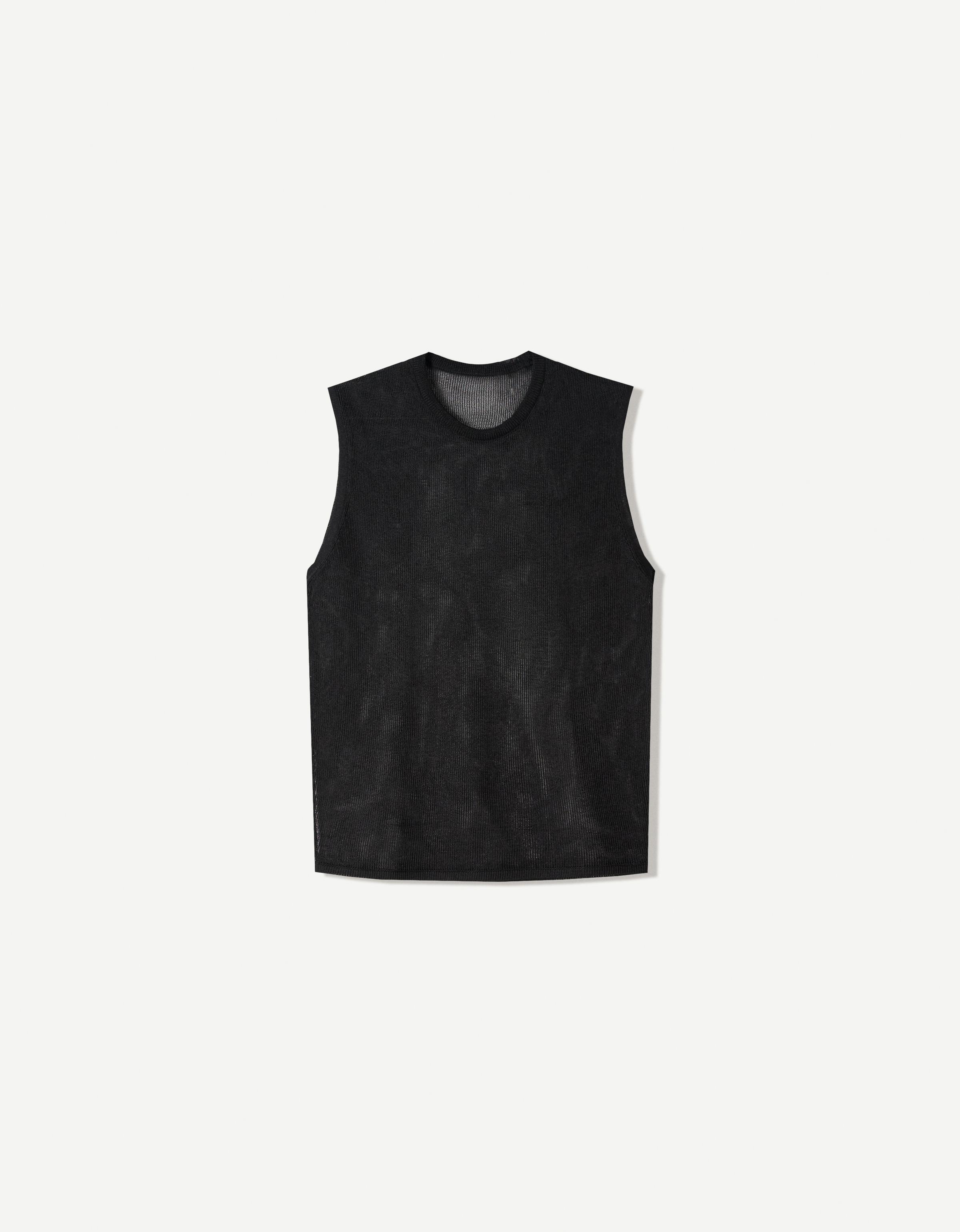 Bershka Ca7riel & Paco Amoroso Mesh-Weste Herren M Schwarz