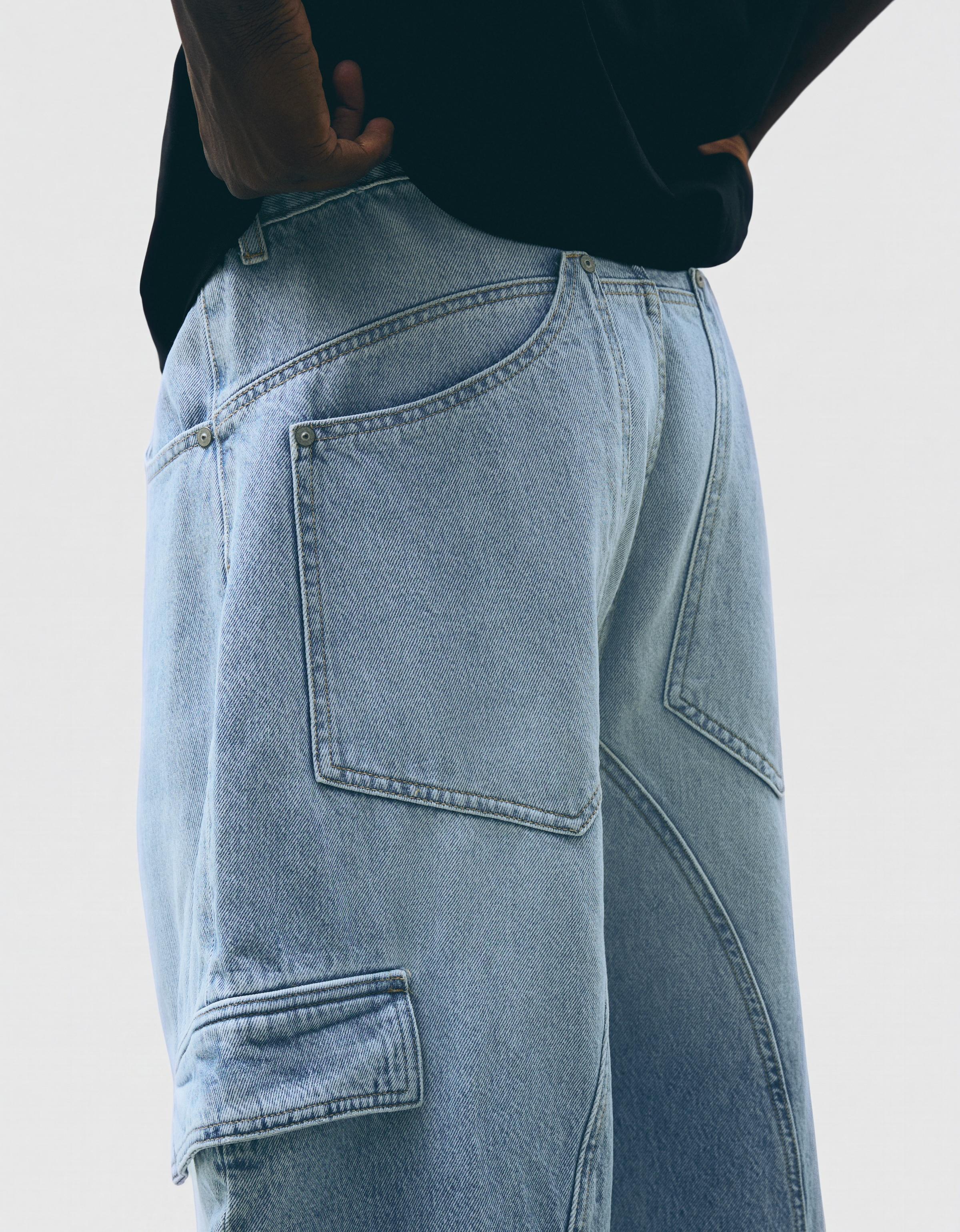 Cargo neobarrel jeans — Light blue