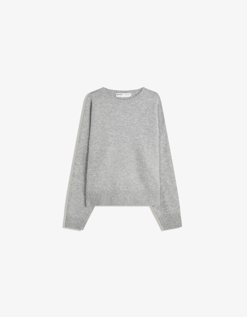 Cropped jumper-Grey-4