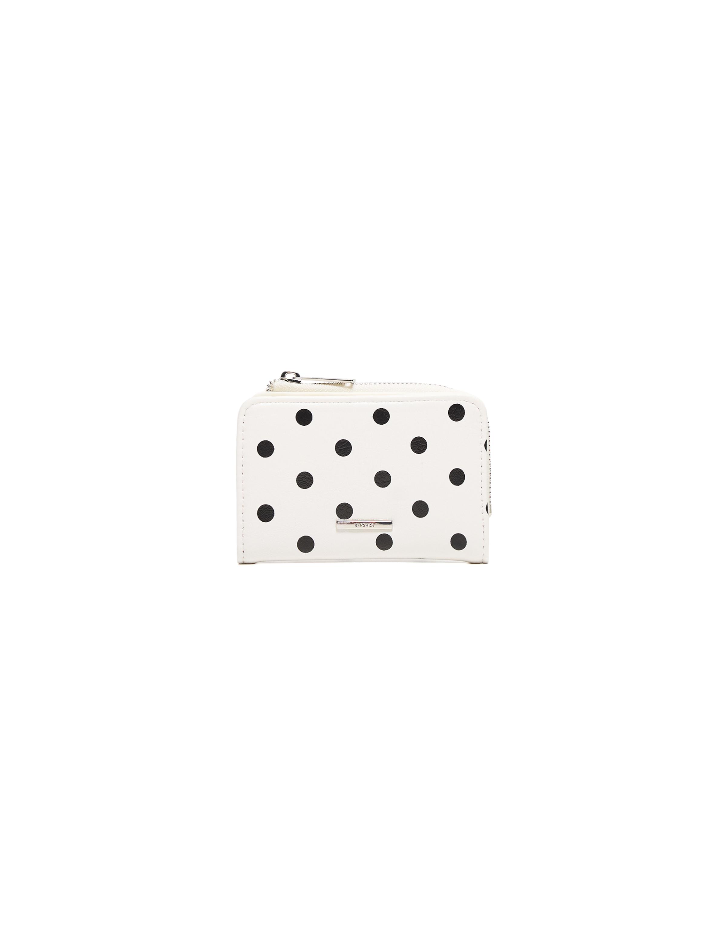 Polka dot purse — White